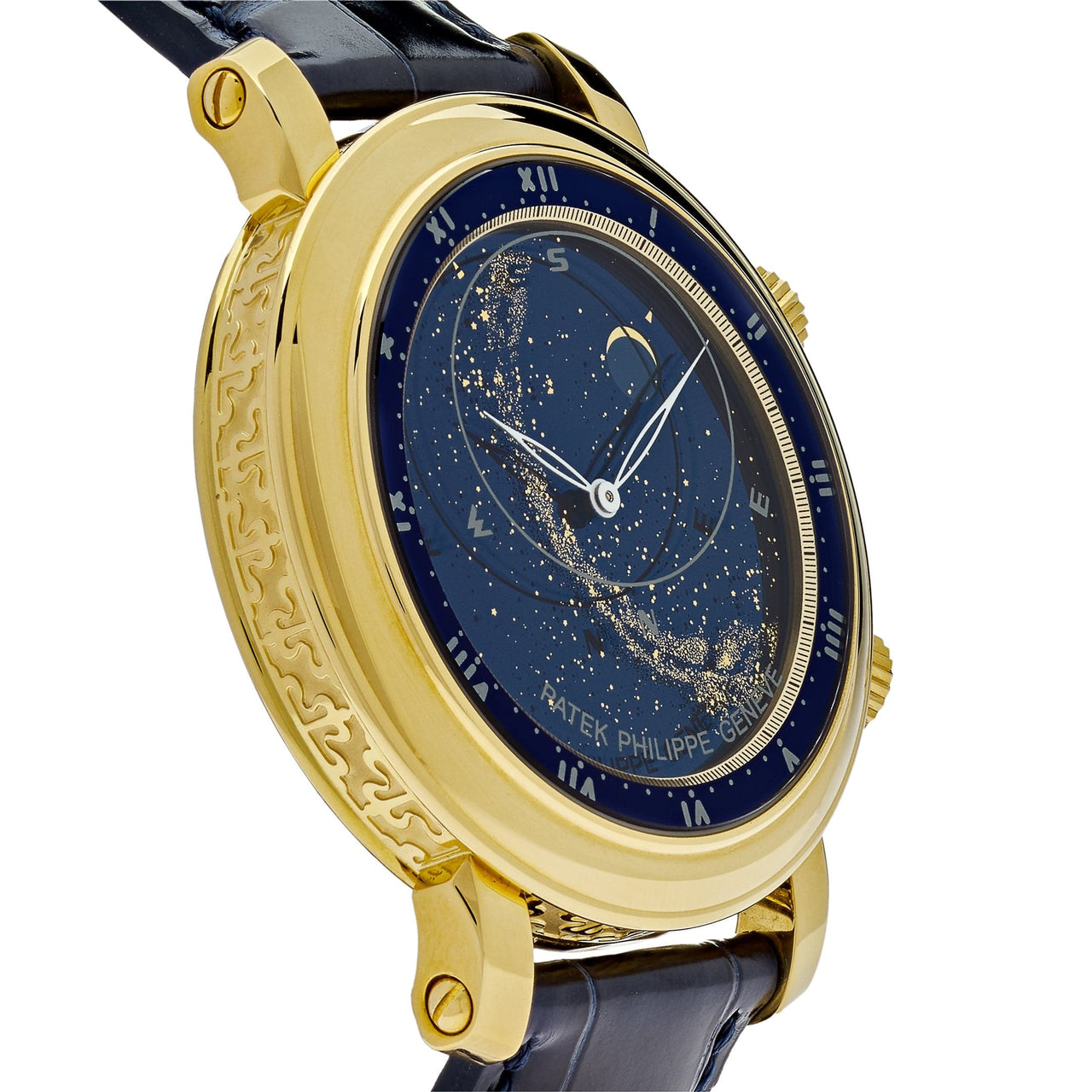 Luxury Watch Patek Philippe Celestial Grand Complications Sky Chart Yellow Gold Blue Dial 5102J-001 Wrist Aficionado