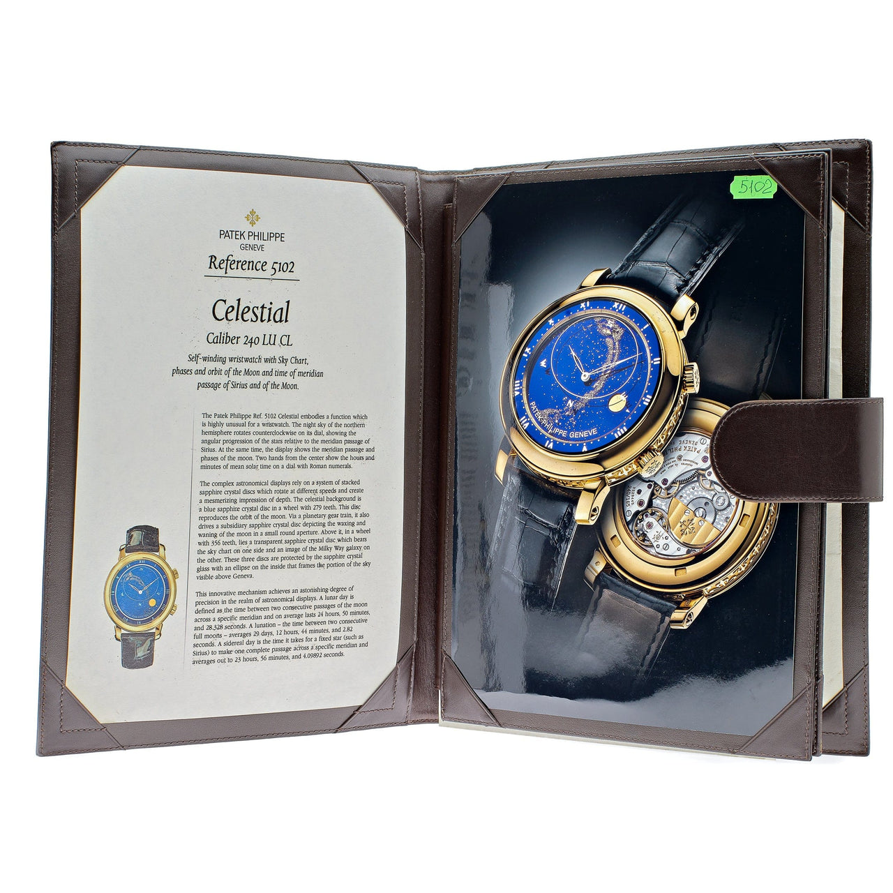 Patek Philippe Celestial Grand Complications 5102J-001 Sky Chart Yellow Gold Blue Dial