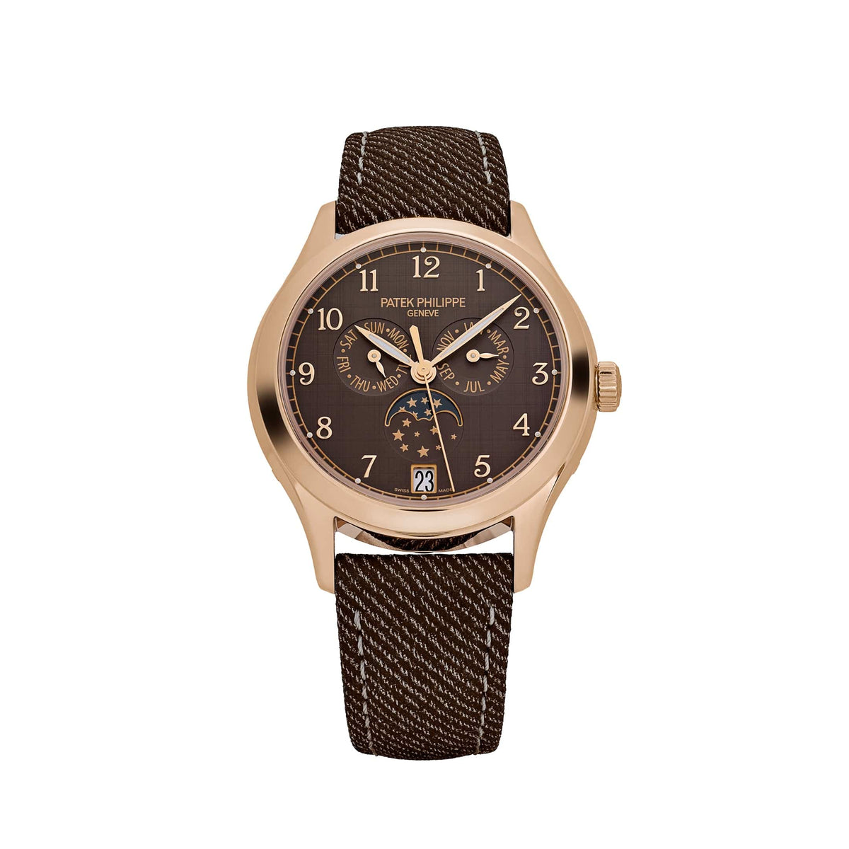 Patek Philippe Complications 4946R-001 Annual Calendar Moon Phases Rose Gold Chestnut Satin Dial (2025)