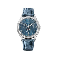 Thumbnail for Patek Philippe Complications Annual Calendar White Gold Blue Dial 4947G-001 Wrist Aficionado