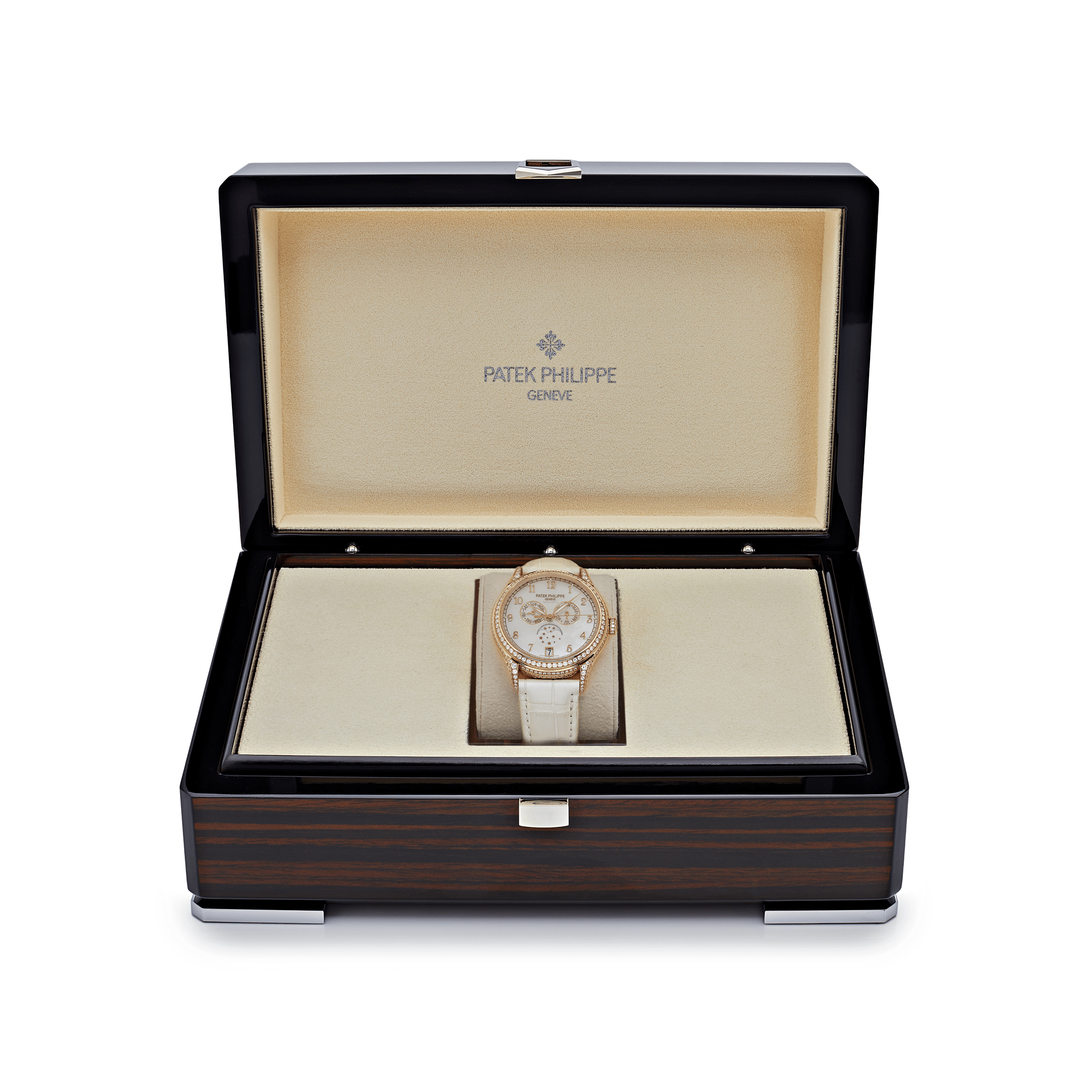 Patek Philippe Complications 4948R-001 'Tiffany & Co.' Ladies Annual Calendar Moon Phases Rose Gold Mother of Pearl Dial Diamond Bezel (2022)