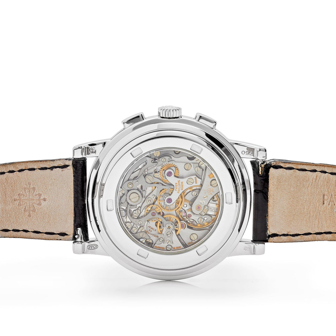 Luxury Watch Patek Philippe Chronograph White Gold Silver Dial 5070G-001 Wrist Aficionado