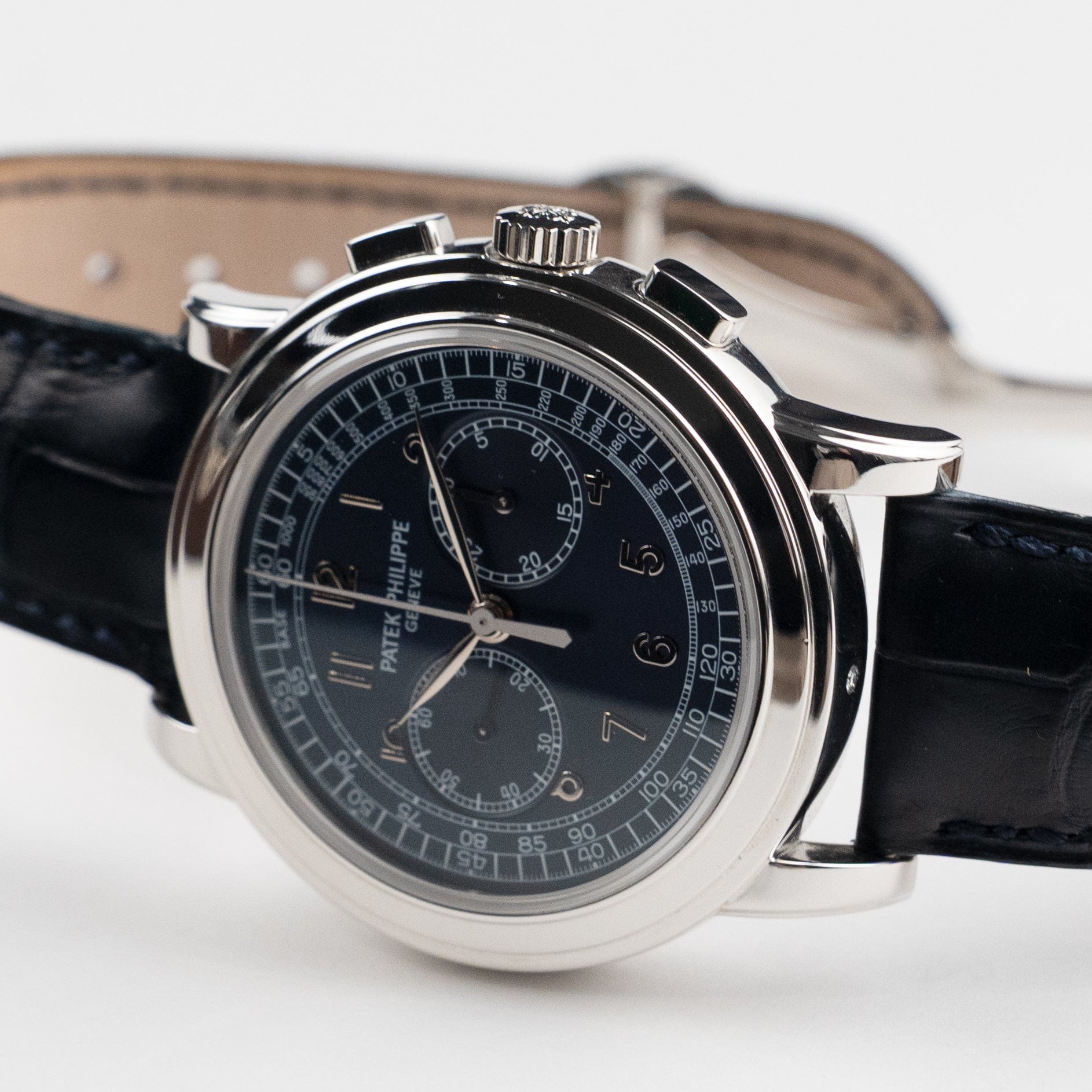 Patek Philippe Complications 5070P-001 Chronograph Platinum Blue Dial (2008)