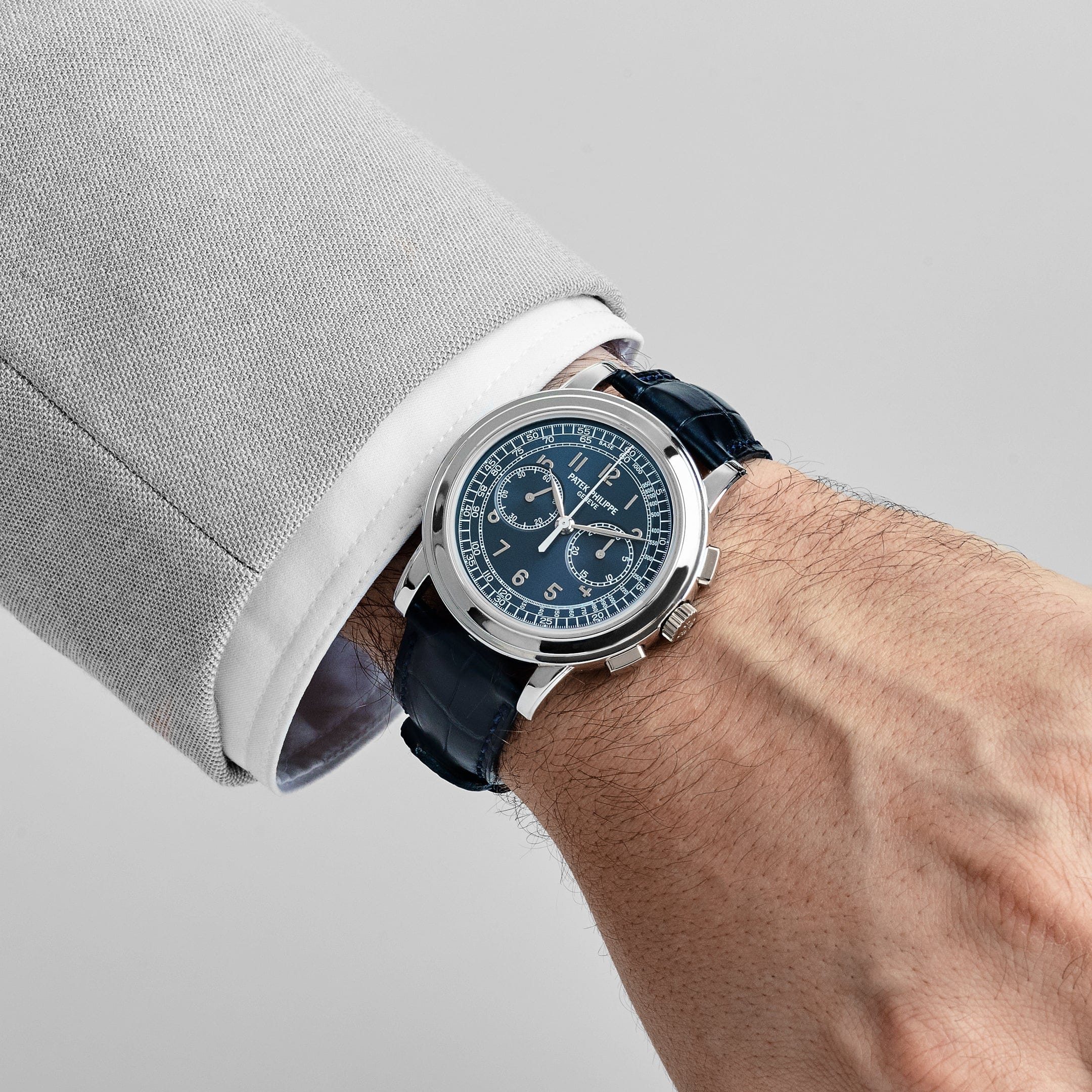 Patek Philippe Complications 5070P-001 Chronograph Platinum Blue Dial (2008)