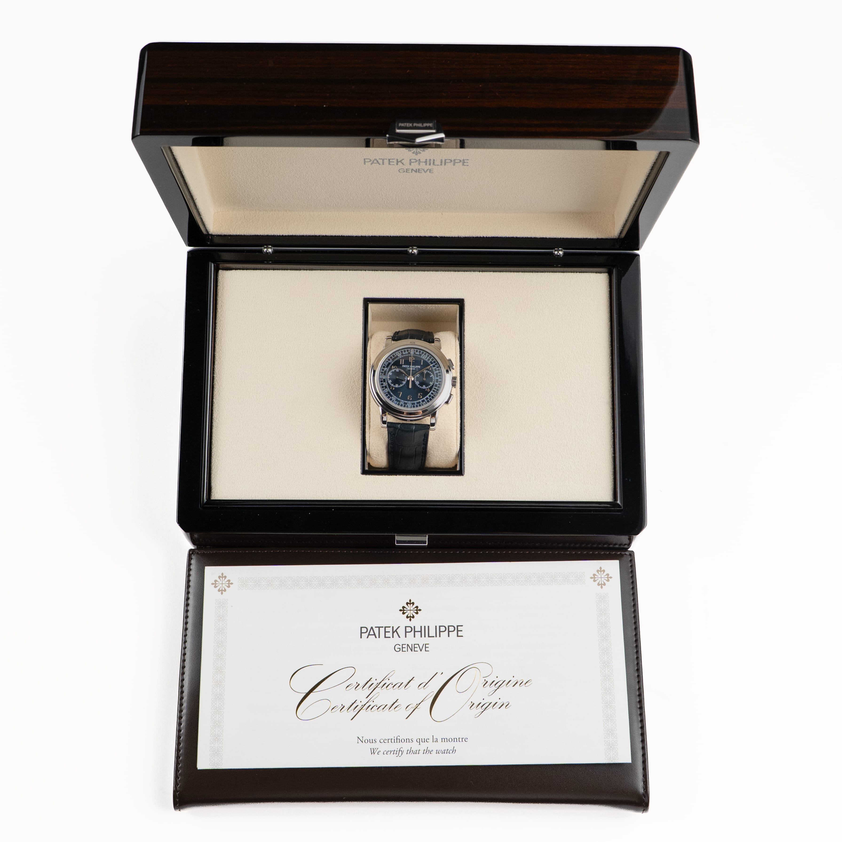 Patek Philippe Complications 5070P-001 Chronograph Platinum Blue Dial (2009)