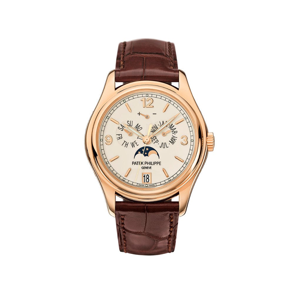 Luxury Watch Patek Philippe Complications Moon Phases Annual Calendar 5146R-001 Wrist Aficionado