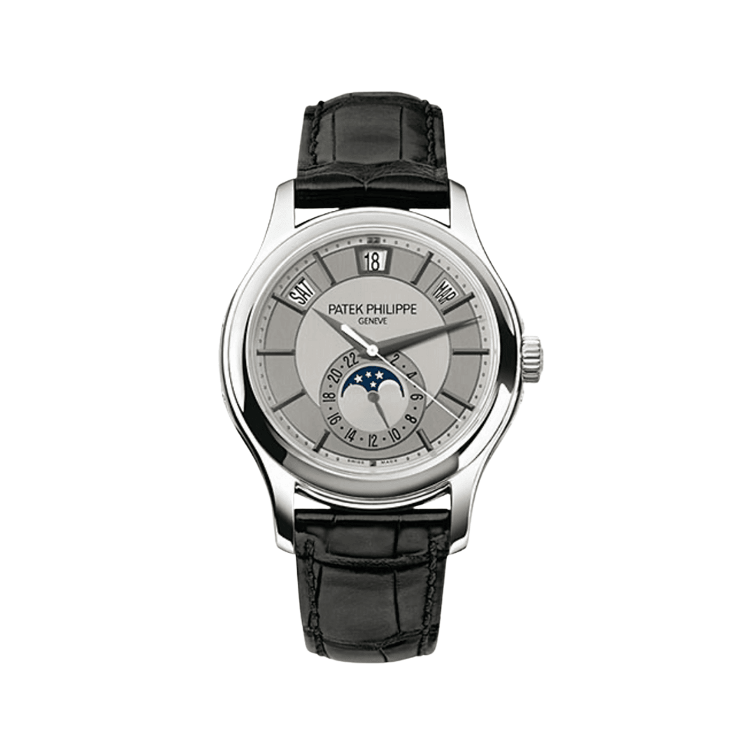 Luxury Watch Patek Philippe Annual Calendar White Gold 5205G-001 Wrist Aficionado
