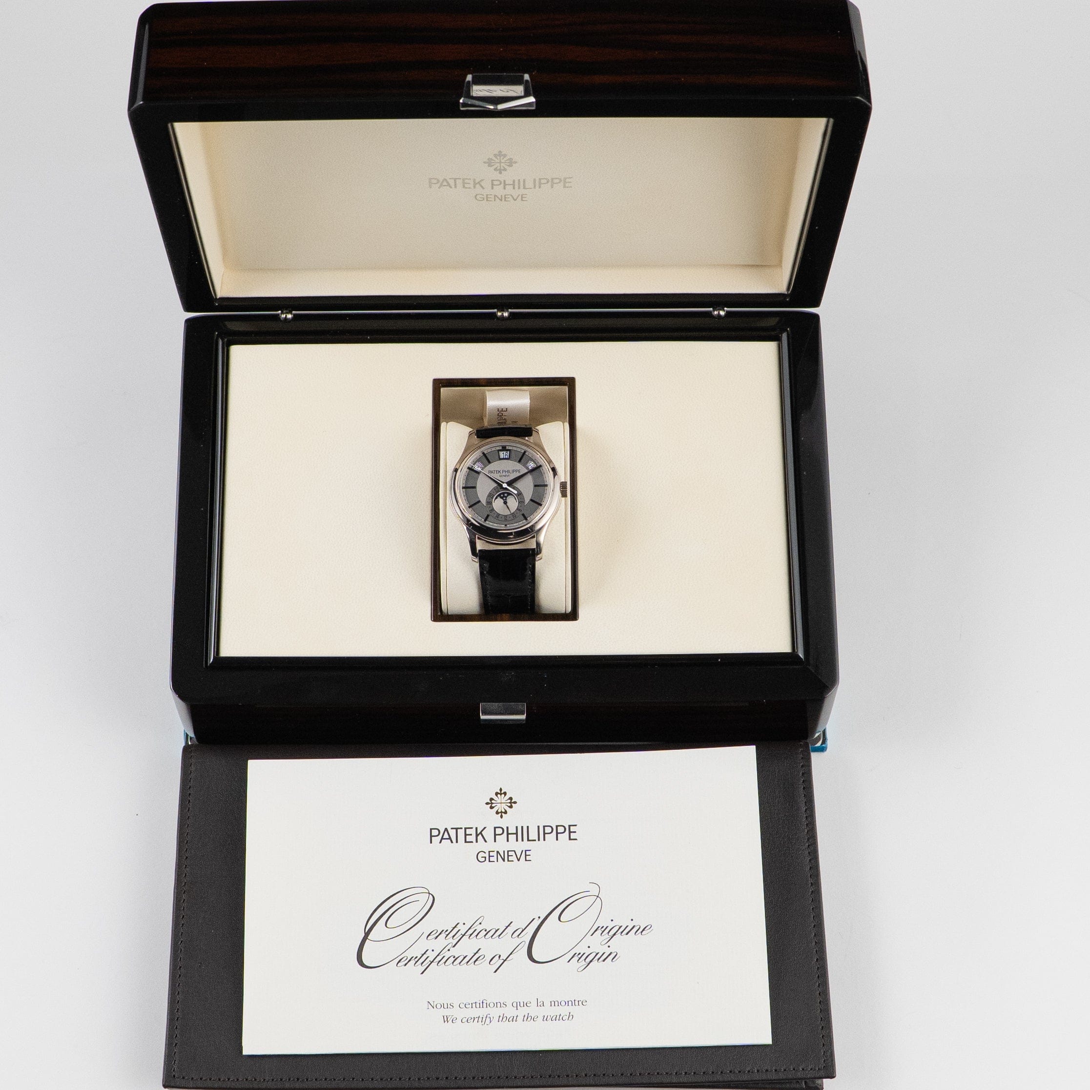 Patek Philippe Complications 5205G-001 Annual Calendar White Gold Silver Dial (2011)