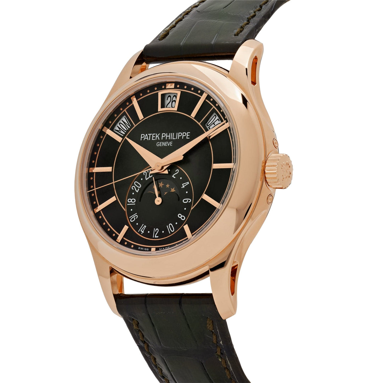 Patek Philippe Complications 5205R-001 Annual Calendar Moon Phases Rose Gold Green Dial (2022)