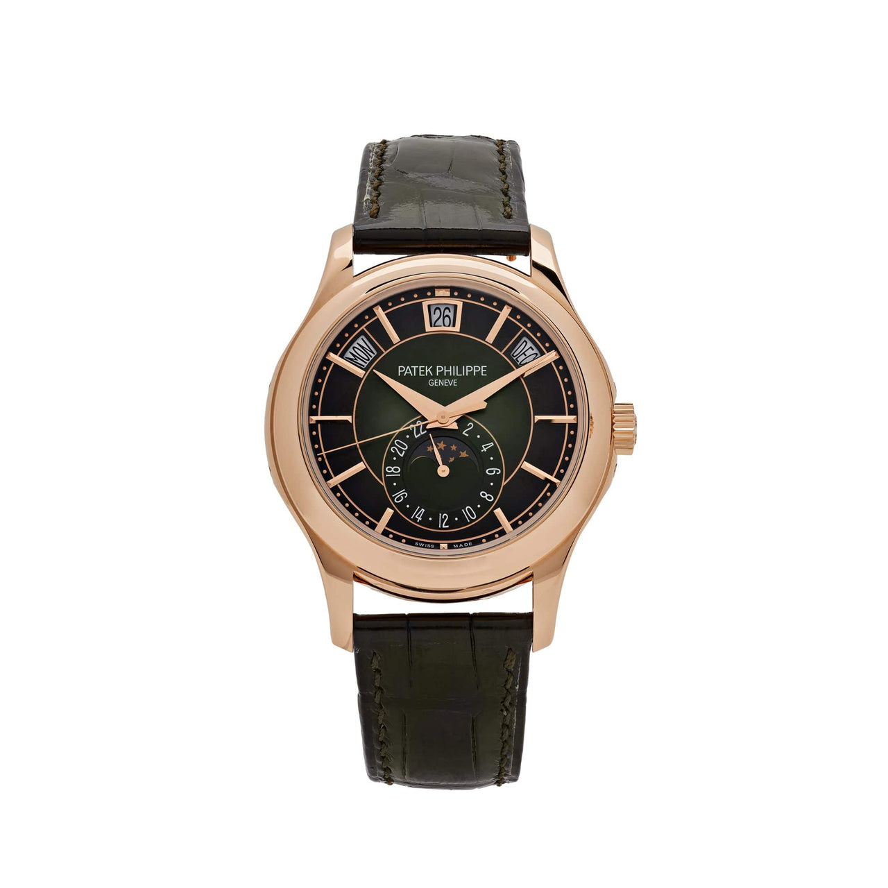 Patek Philippe Complications 5205R-001 Annual Calendar Moon Phases Rose Gold Green Dial (2022)