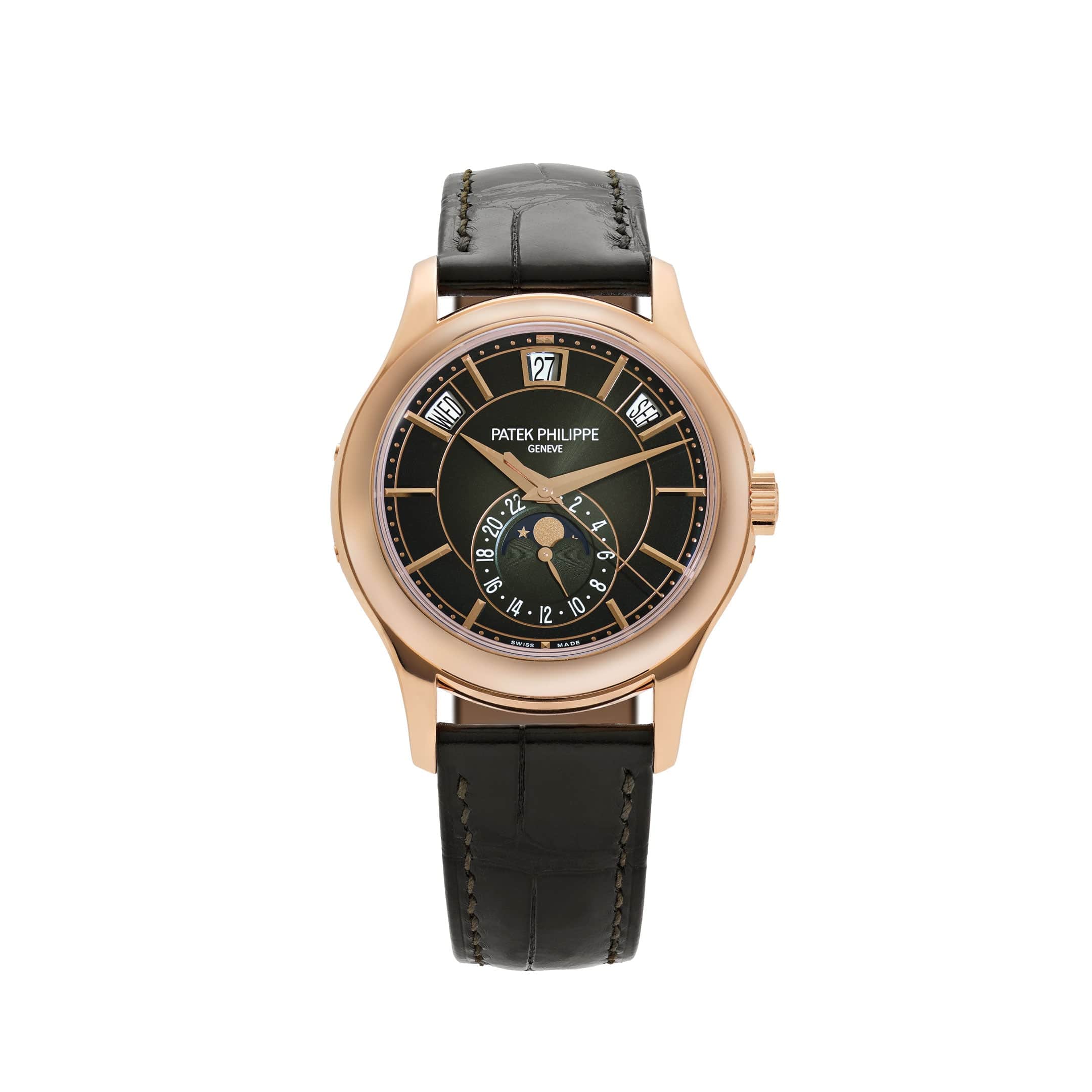 Patek Philippe Complications 5205R-011 Annual Calendar Moon Phases Rose Gold Green Dial (2025)