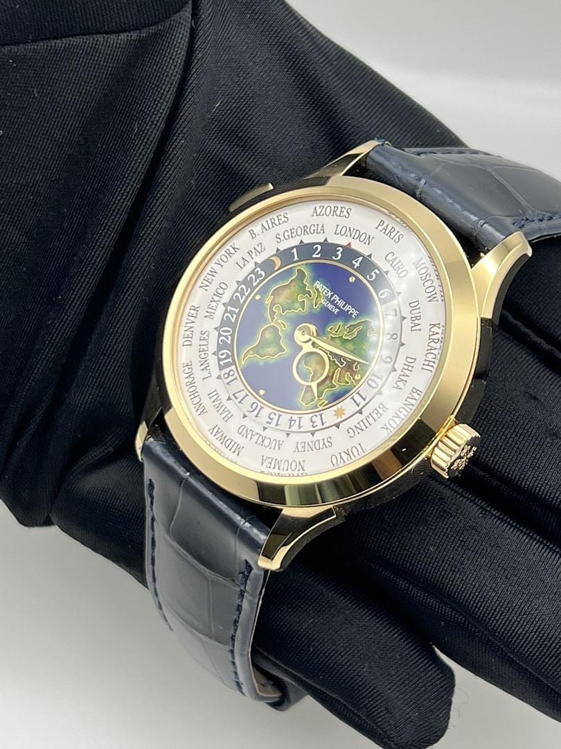 Luxury Watch Patek Philippe Complications World Time Yellow Gold 5231J-001 Wrist Aficionado