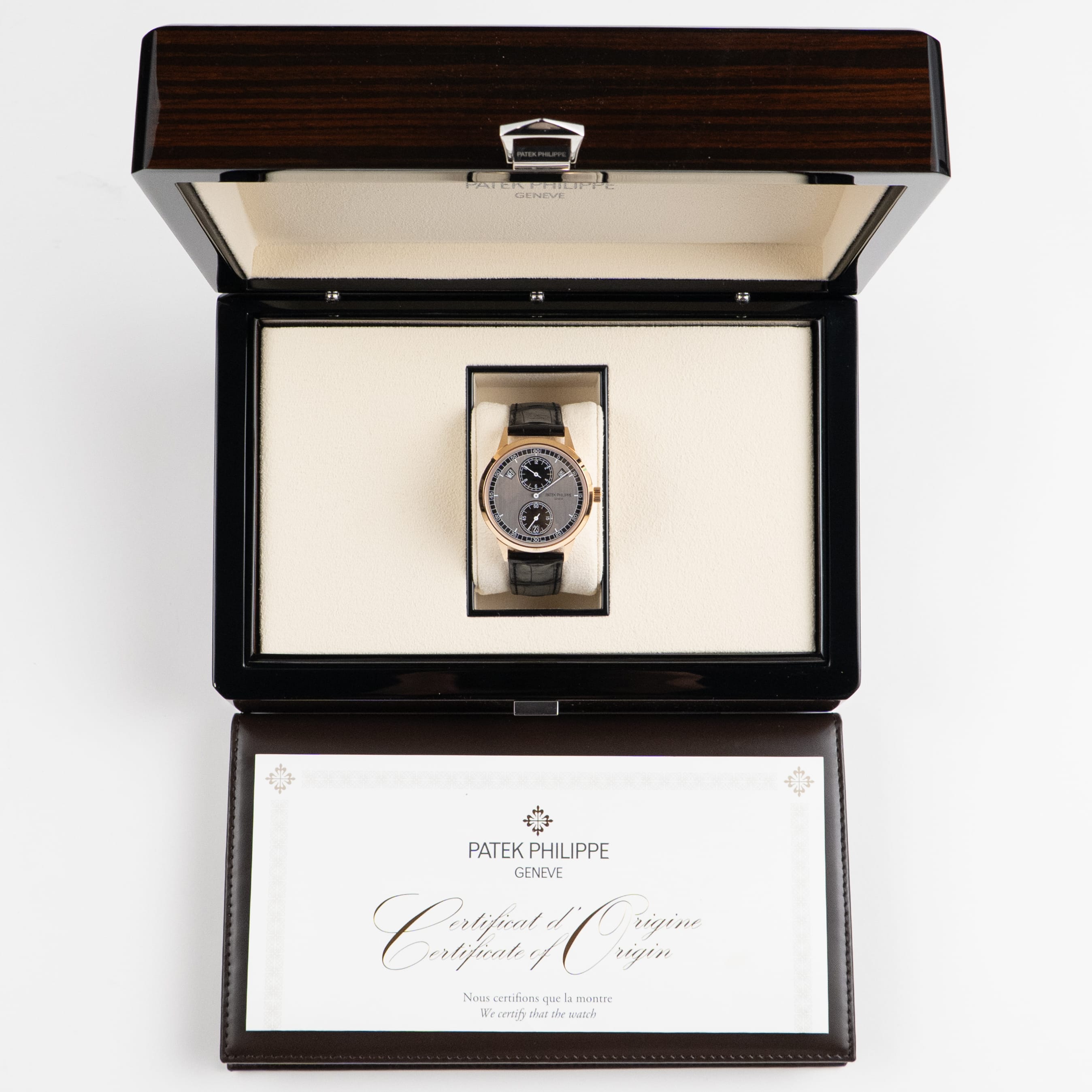 Patek Philippe Complications 5235/50R-001 Annual Calendar Regulator Display Rose Gold Gray Dial (2022)