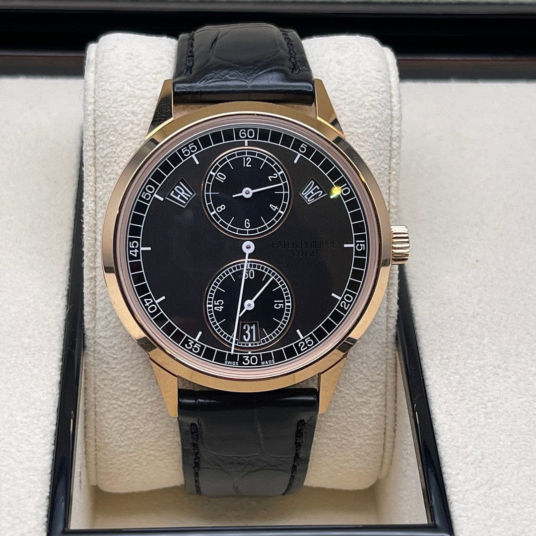 Luxury Watch Patek Philippe Annual Calendar Regulator Display Rose Gold 5235/50R-001 Wrist Aficionado