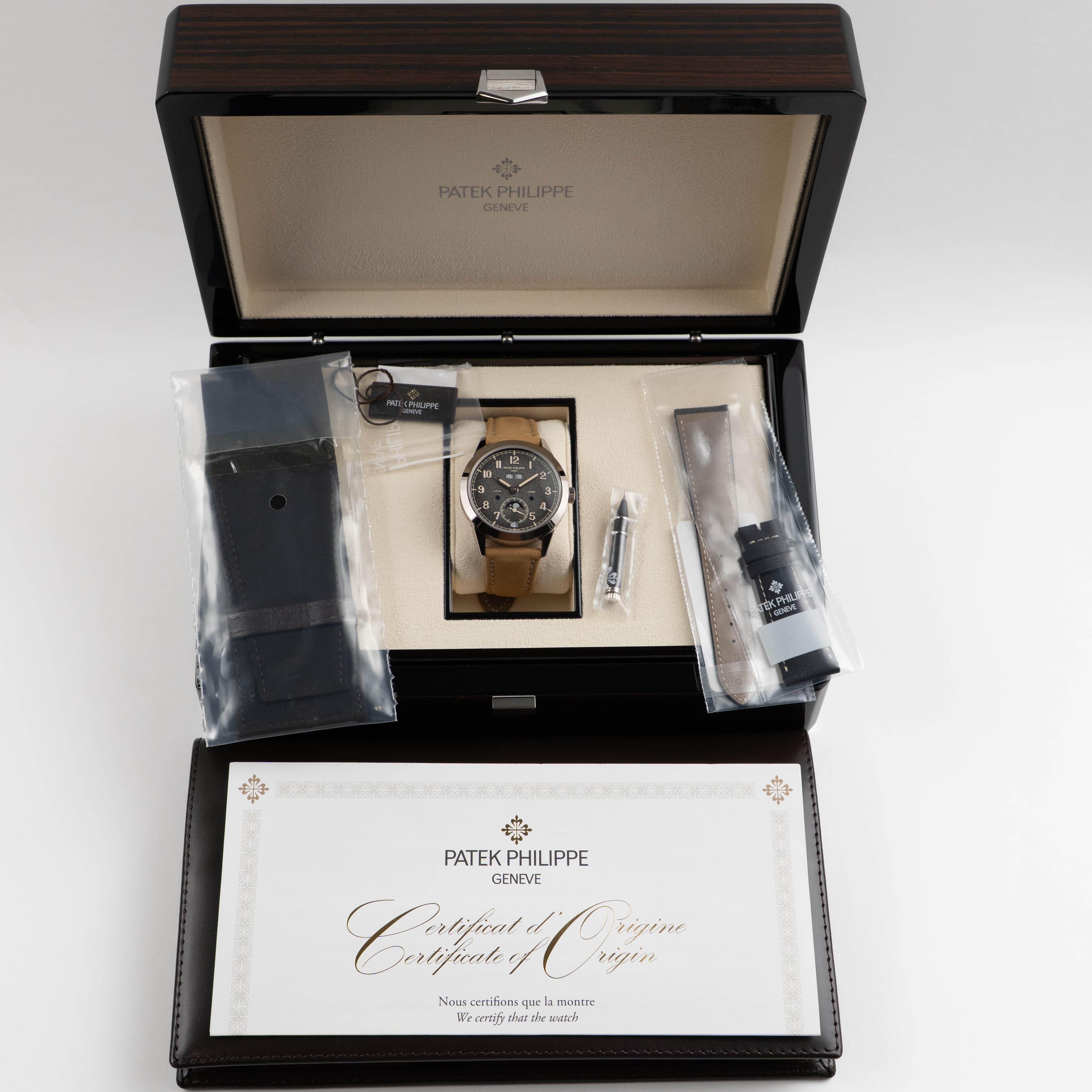 Patek Philippe Complications 5326G-001 Annual Calendar Travel Time White Gold Grey Dial (2026)
