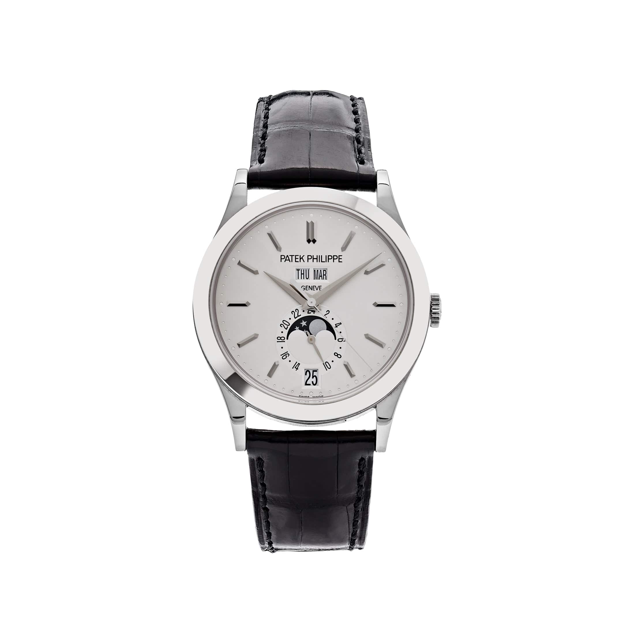 Patek Philippe Complications Annual Calendar Moon Phase White Gold 5396G-011 Wrist Aficionado