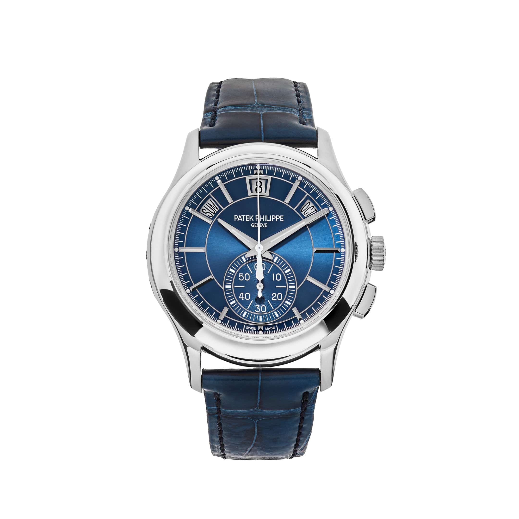 Patek Philippe Complications Blue Dial Annual Calendar Platinum Men's Watch 5905P-001 | WatchGuyNYC