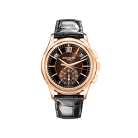 Thumbnail for Luxury Watch Patek Philippe Flyback Chronograph Annual Calendar Rose Gold Brown 5905R-001 Wrist Aficionado