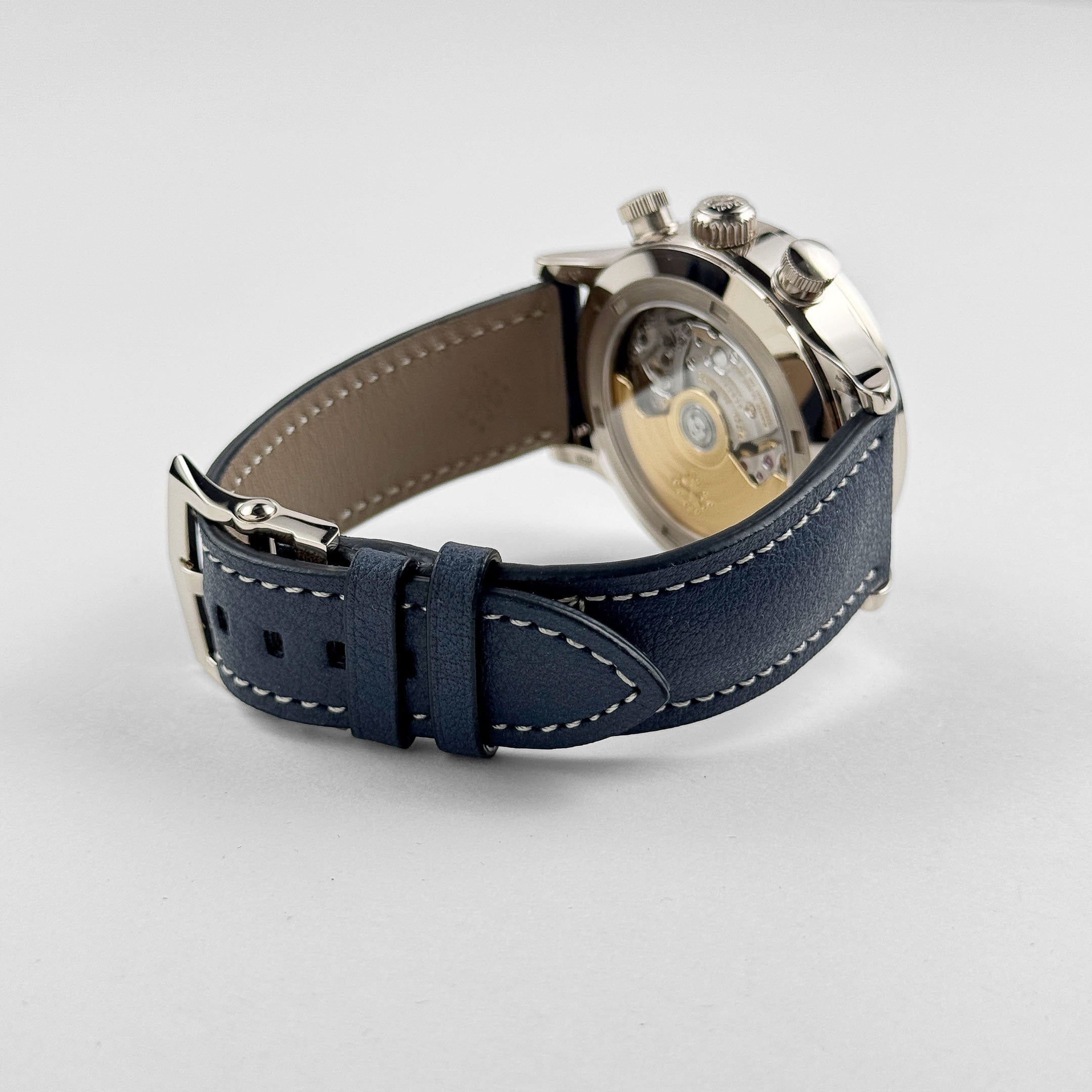 Patek Philippe Complications 5924G-001 Calatrava 'Pilot' Travel Time Flyback Chronograph White Gold Blue-Gray Dial (2025)