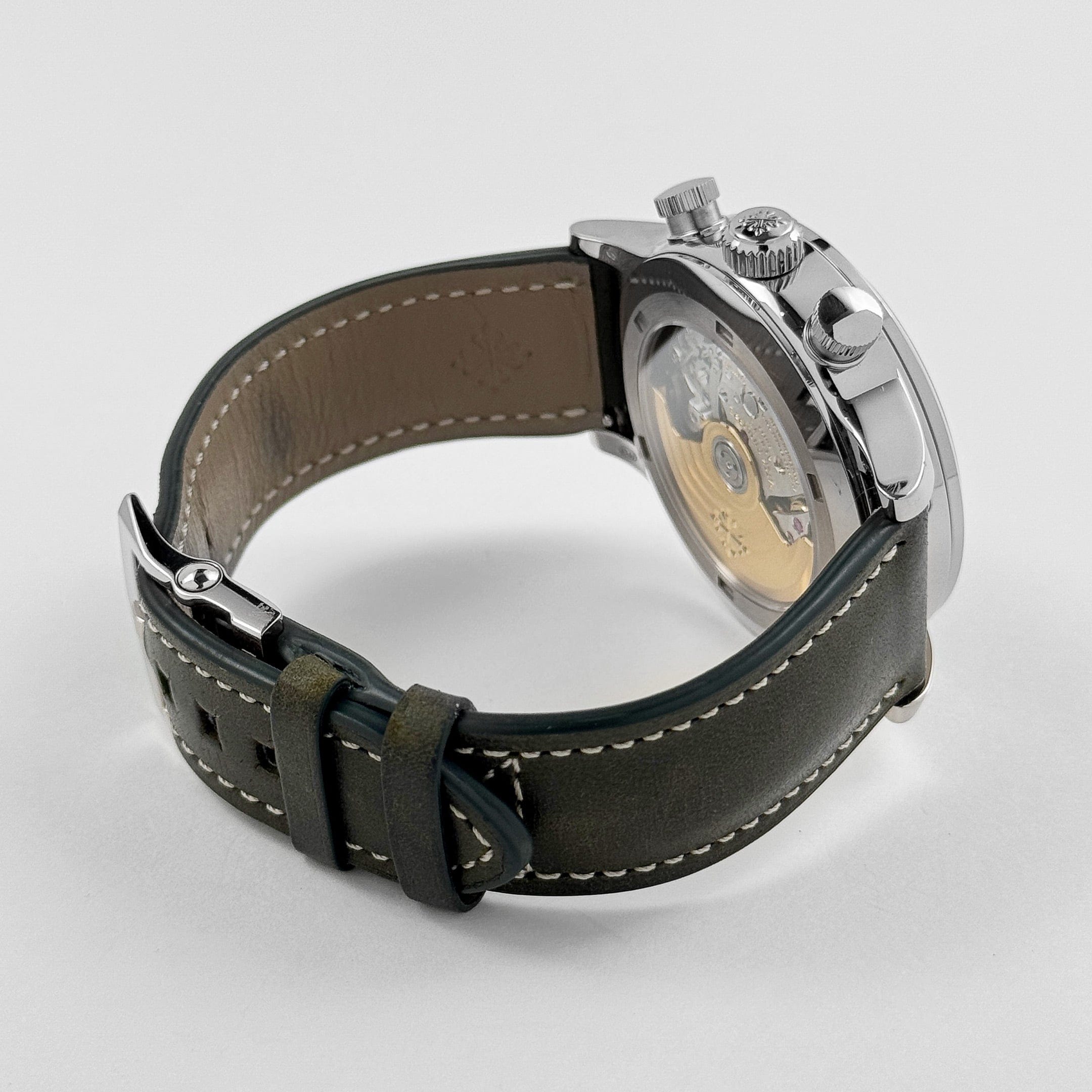 Patek Philippe Complications 5924G-010 Calatrava 'Pilot' Travel Time Chronograph White Gold Green Dial (2023)