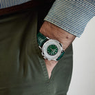 Patek Philippe Complications 5930P-001 World Time Flyback Chronograph Platinum Green Dial (2021)