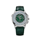 Patek Philippe Complications 5930P-001 World Time Flyback Chronograph Platinum Green Dial (2021)