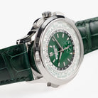 Patek Philippe Complications 5930P-001 World Time Flyback Chronograph Platinum Green Dial (2021)