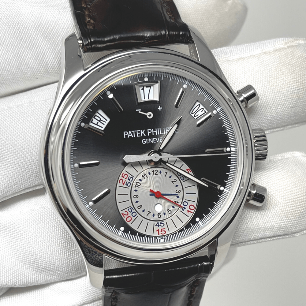 Luxury Watch Patek Philippe Annual Calendar Chronograph Platinum 5960P-001 Wrist Aficionado