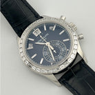 Patek Philippe Complications 5961P-001 Annual Calendar Platinum Blue Diamond Baguette Dial Diamond Baguette Bezel (2023)