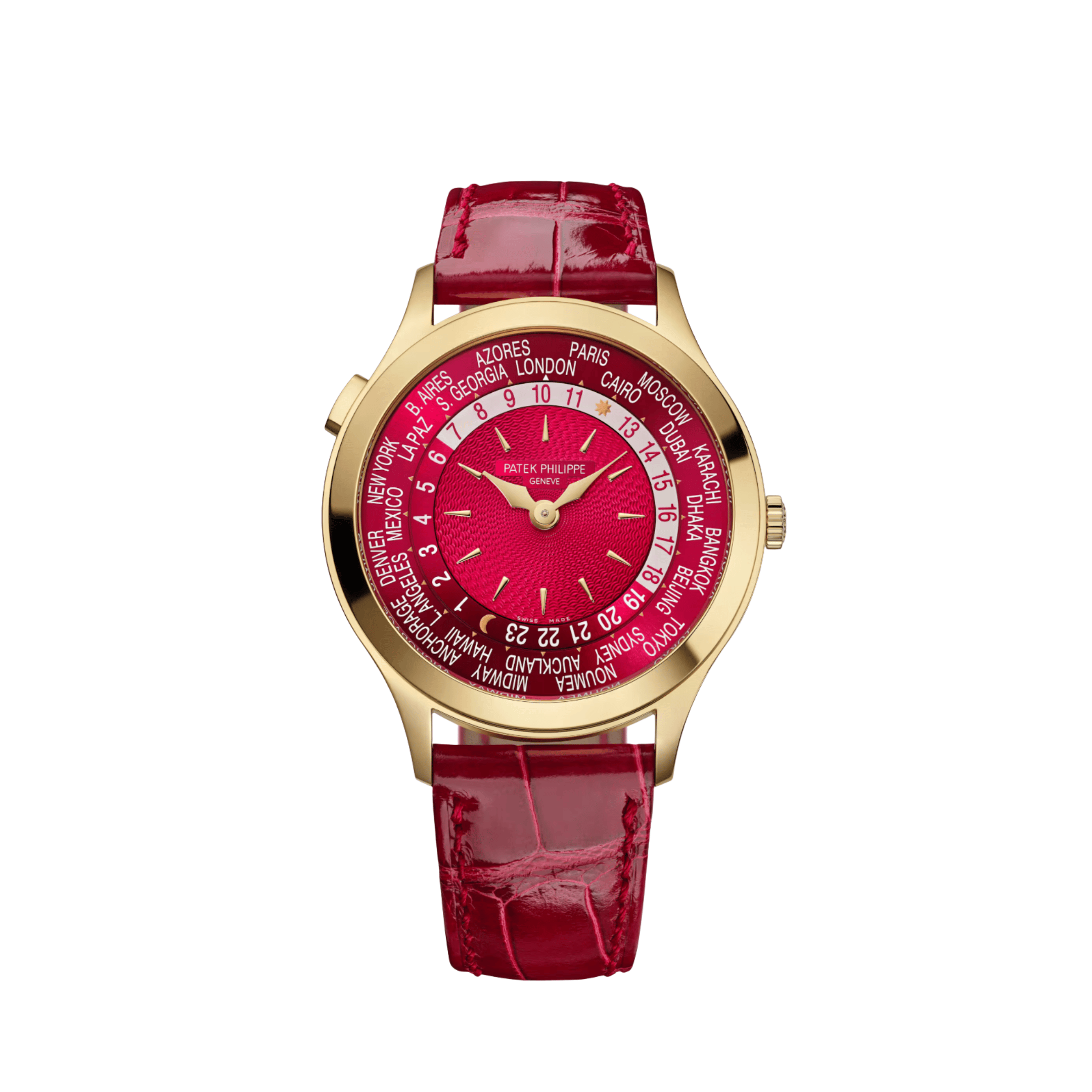 Patek Philippe Complications 7129J-001 World Time Yellow Gold Carmine Red Dial (2026)