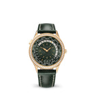 Patek Philippe Complications 7130R-014 World Time Rose Gold Green Dial Diamond Bezel