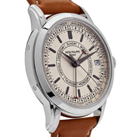 Thumbnail for Luxury Watch Patek Philippe Calatrava Weekly Calendar Silvery Opaline Dial 5212A-001 Wrist Aficionado