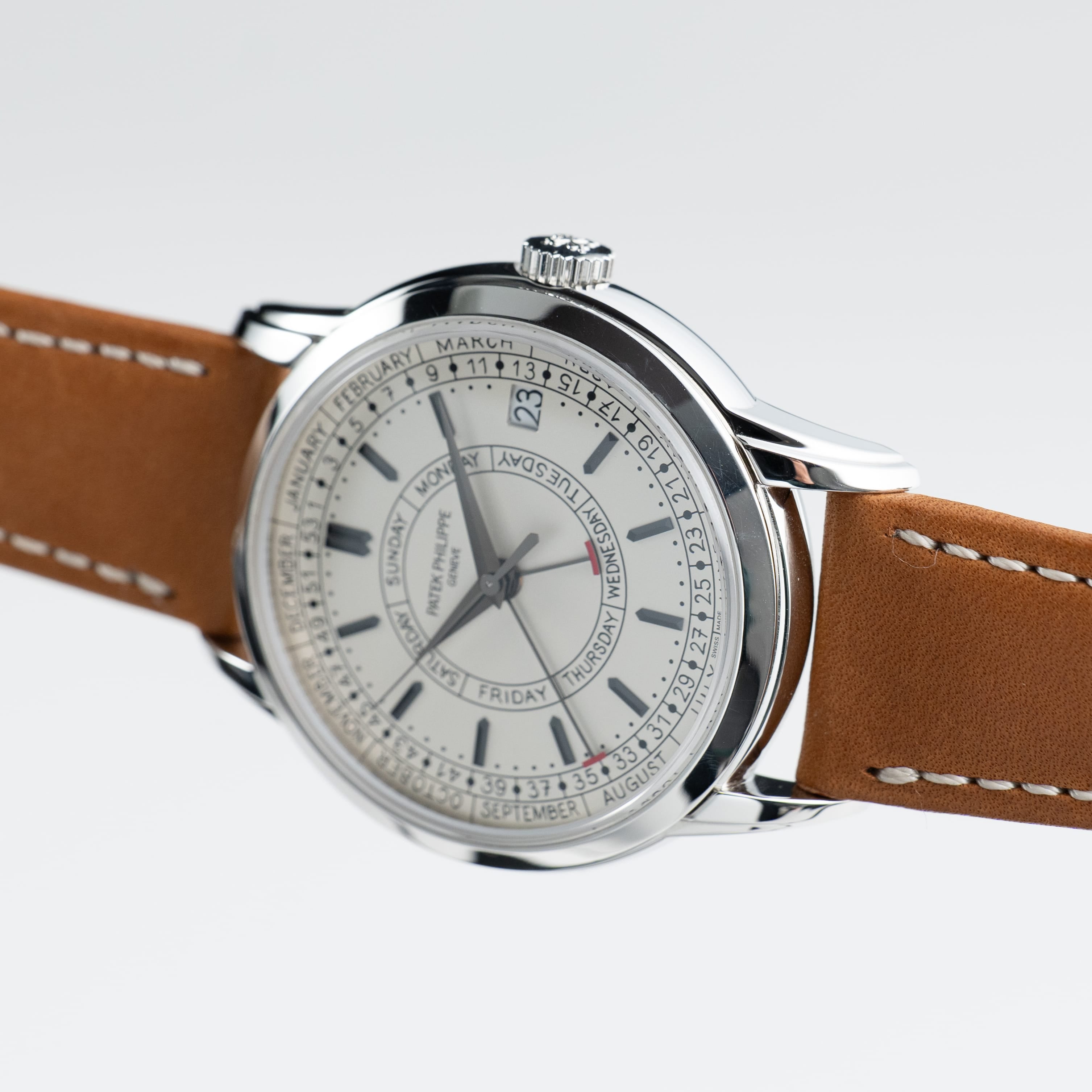 Patek Philippe Complications Calatrava 5212A-001 Weekly Calendar Stainless Steel Silver Opaline Dial (2020)