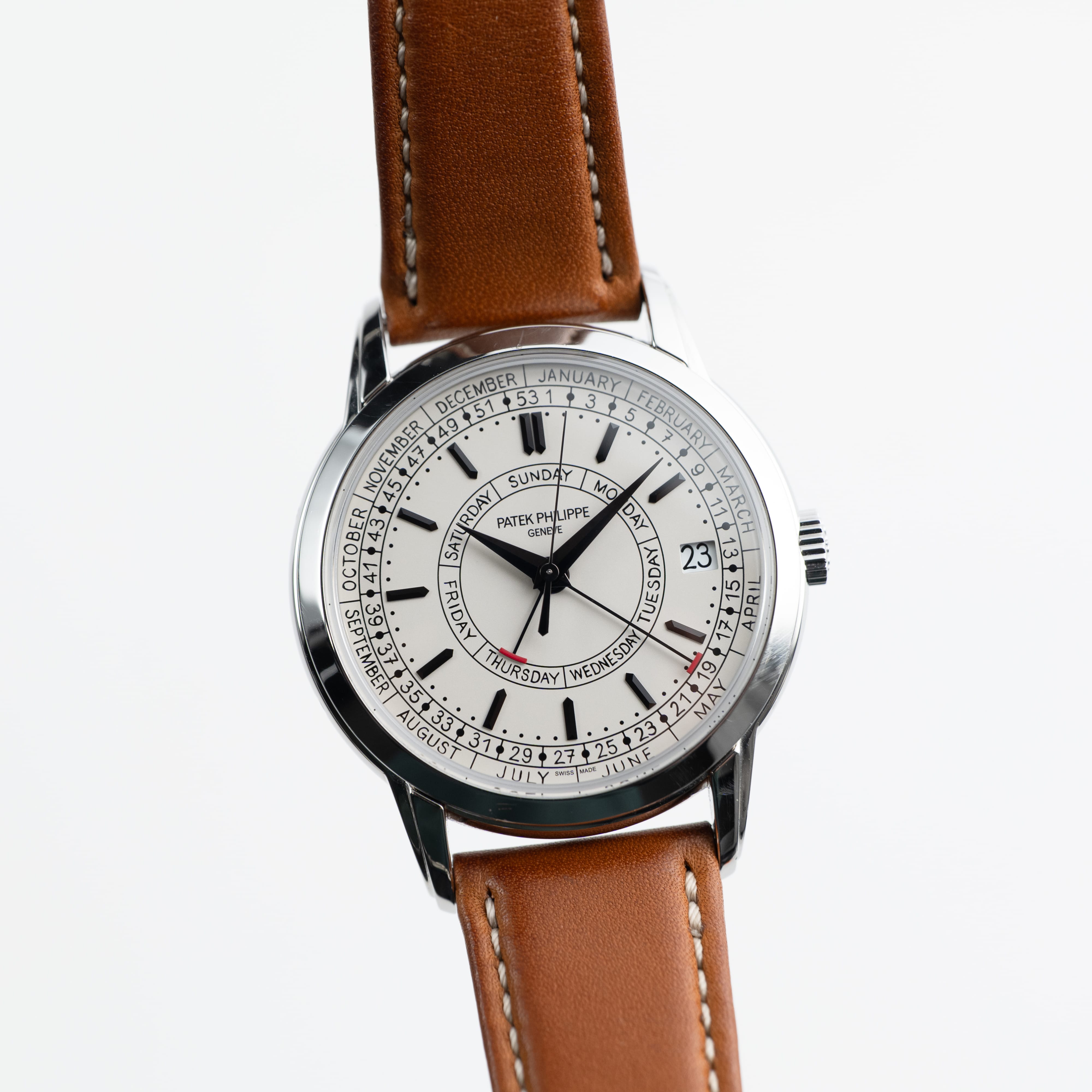 Patek Philippe Complications Calatrava 5212A-001 Weekly Calendar Stainless Steel Silver Opaline Dial (2025)