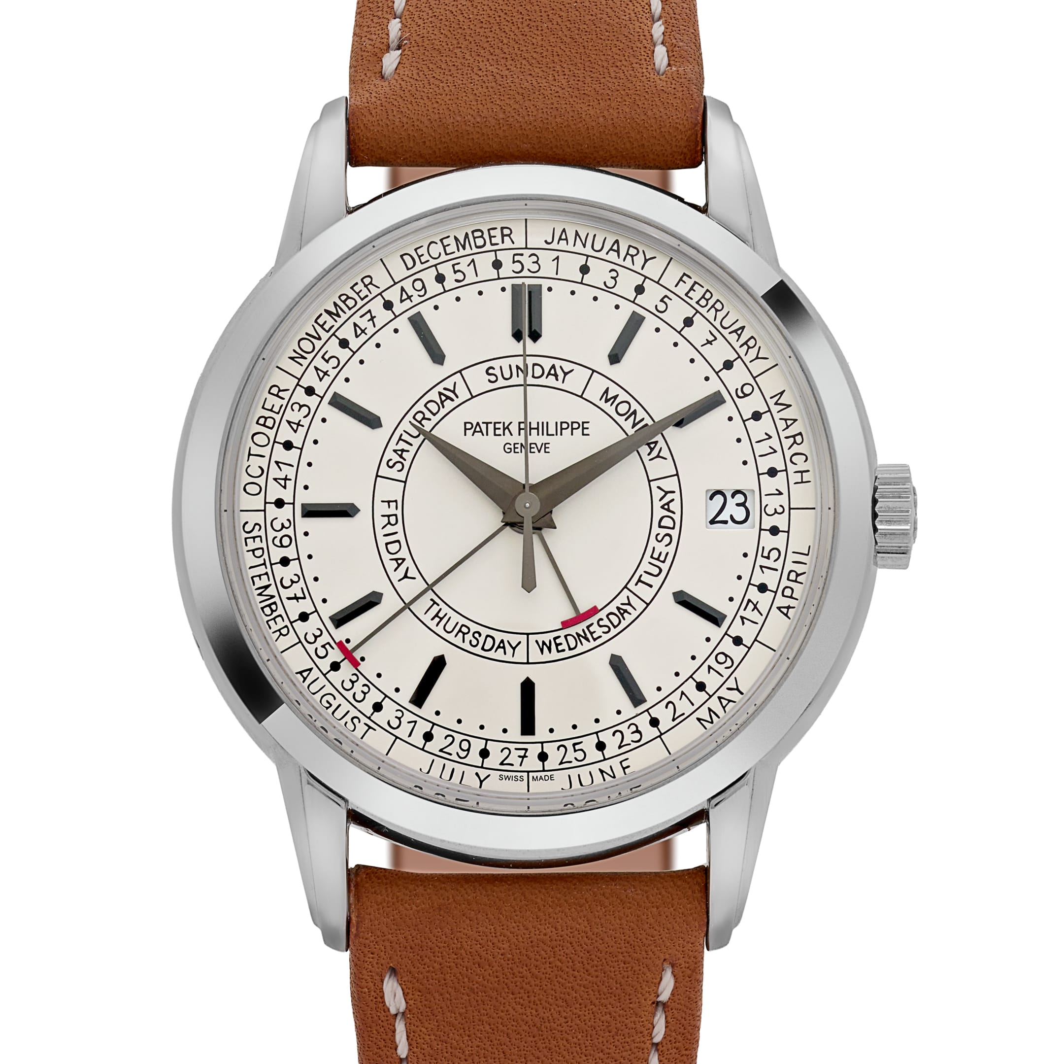 Patek Philippe Complications Calatrava 5212A-001 Weekly Calendar Stainless Steel Silver Opaline Dial (2025)