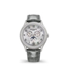 Patek Philippe Complications Joaillerie 4948G-010 Annual Calendar Moon Phase White Gold White MOP Dial Diamond Bezel