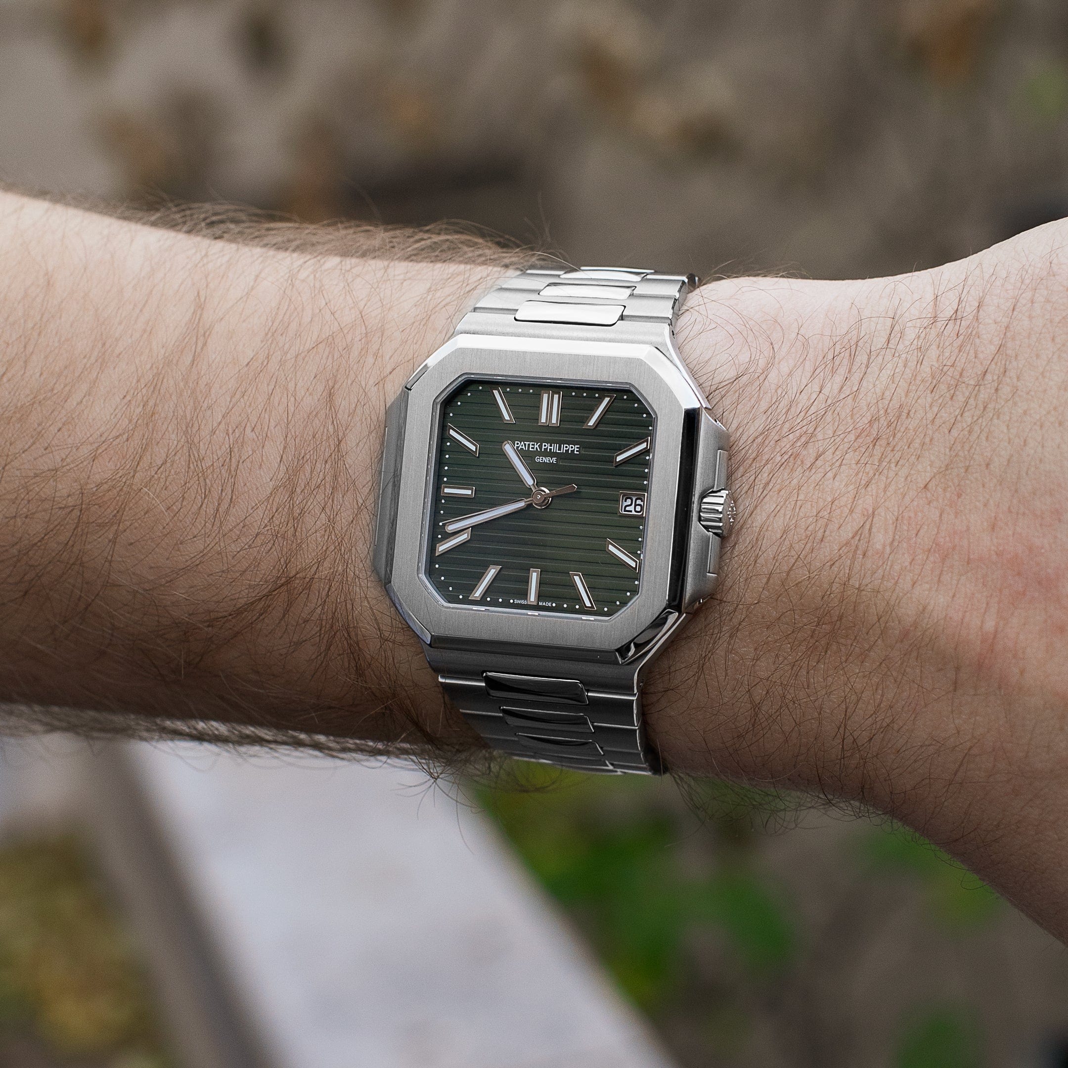 Patek Philippe Cubitus 5821/1A-001 Stainless Steel Green Dial