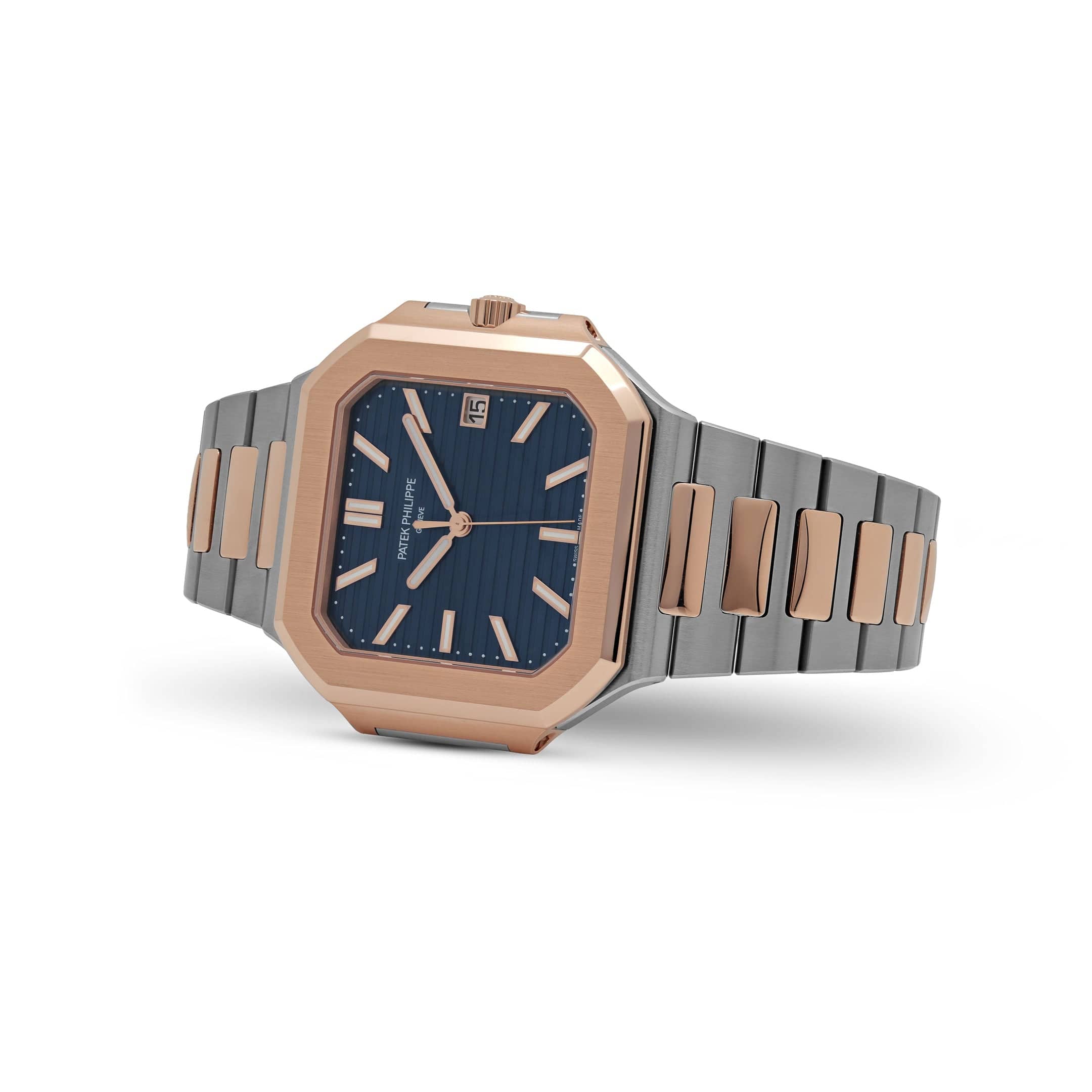 Patek Philippe Cubitus 5821/1AR-001 Stainless Steel Rose Gold Blue Dial (2025)