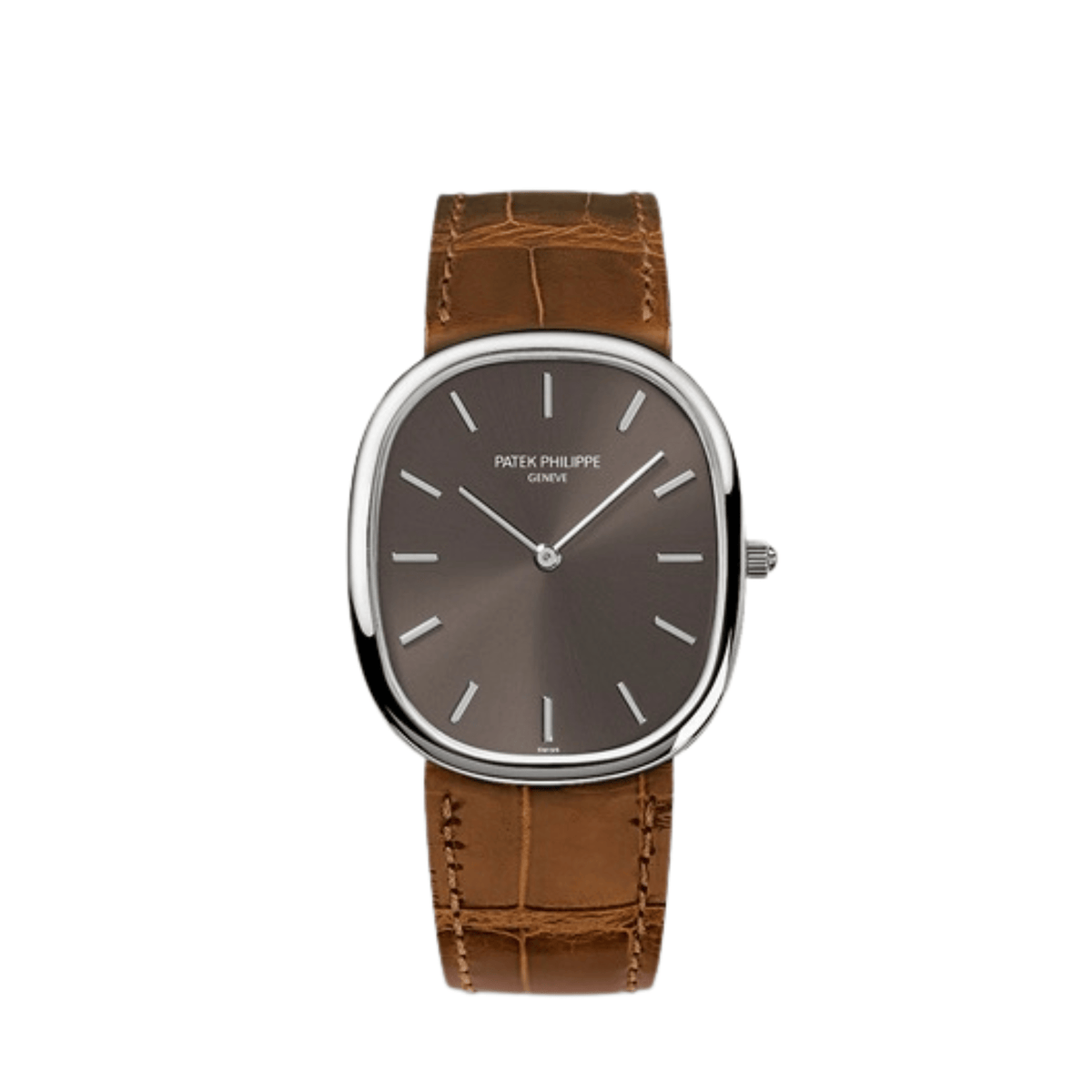 Patek Philippe Golden Ellipse 3738/100G-012 White Gold Dark Grey Dial (2008)