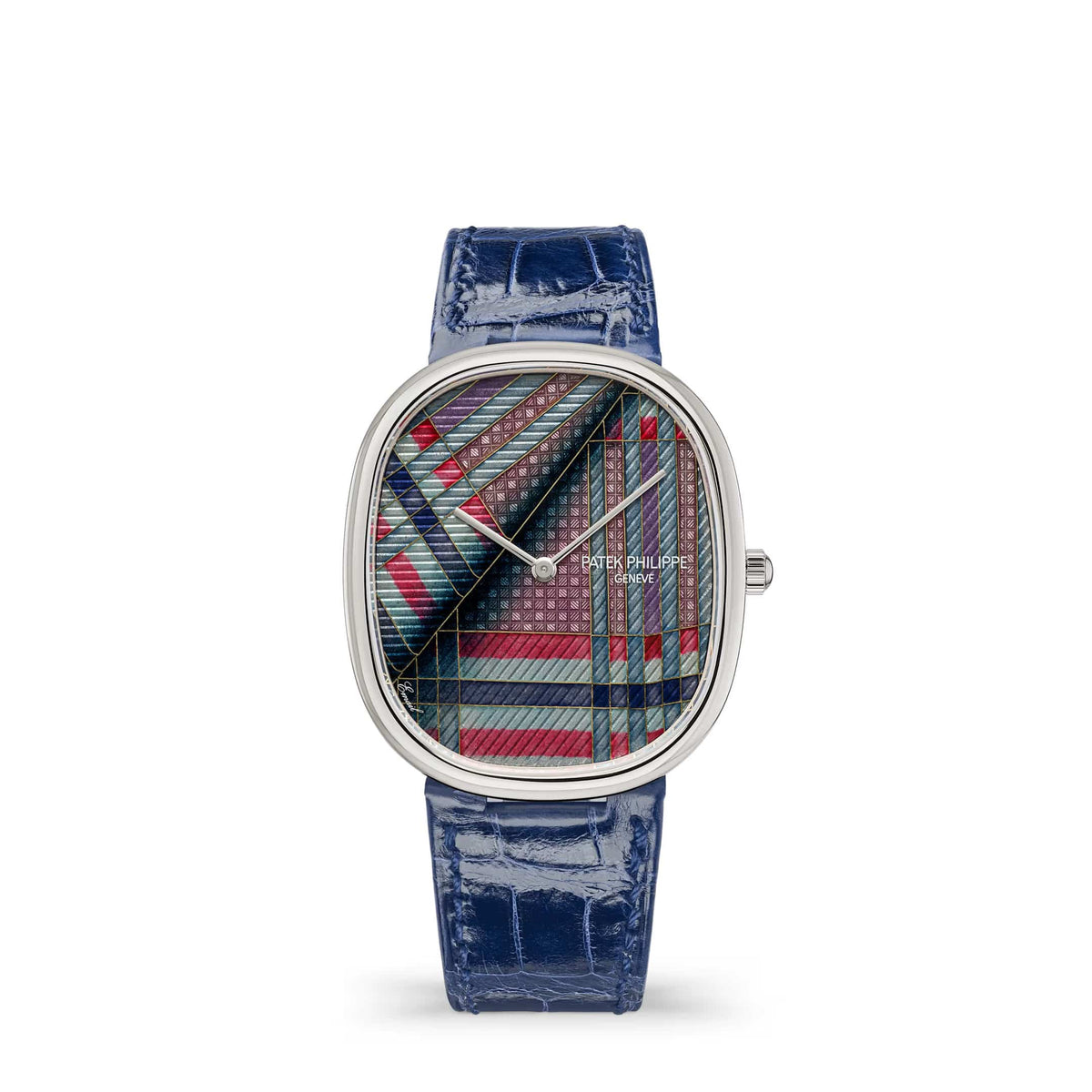 Patek Philippe Golden Ellipse Rare Handcrafts 5738/50G-045 'Blue Tartan' White Gold Cloisonne Enamel Dial Limited Edition of 10 (2026)