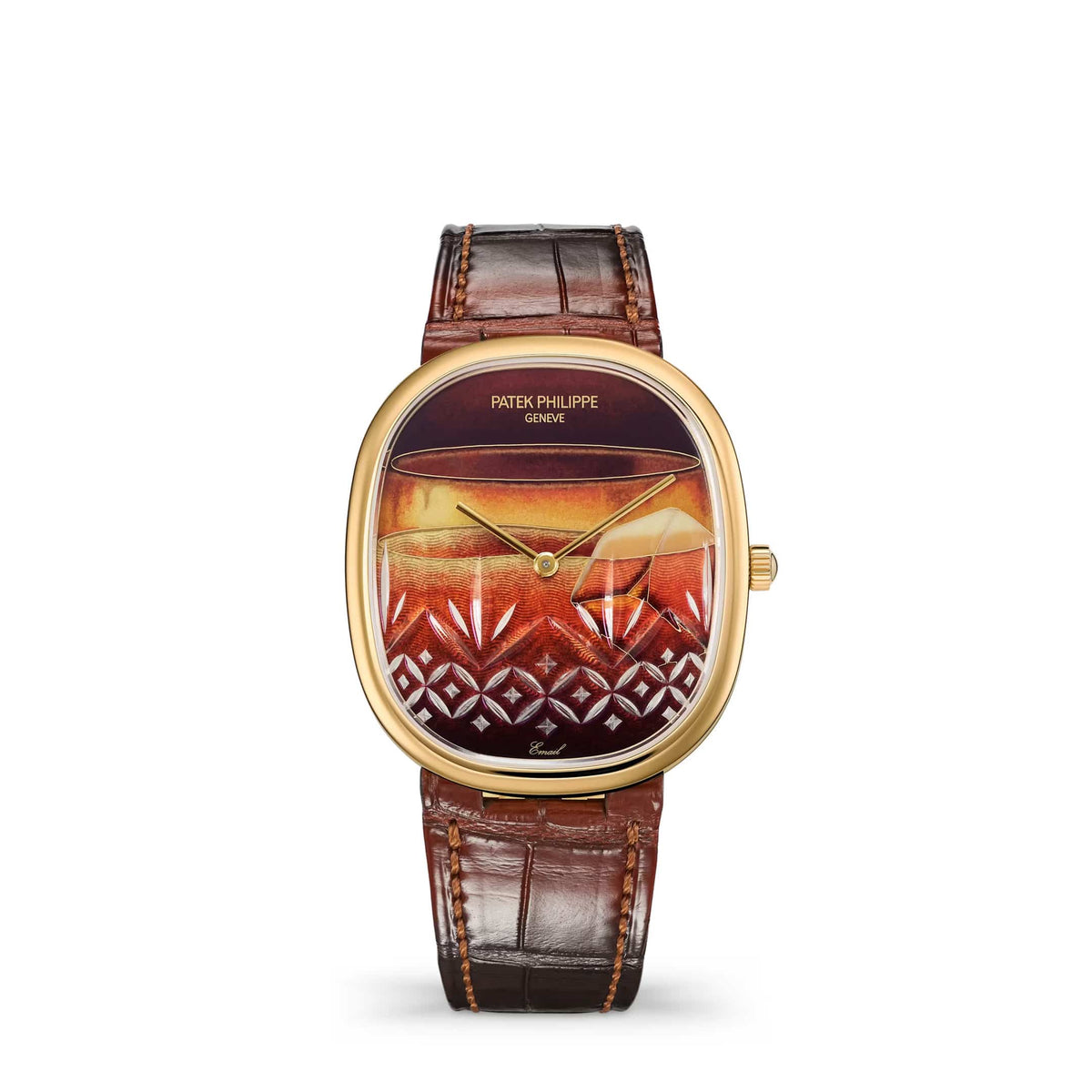 Patek Philippe Golden Ellipse Rare Handcrafts 5738/50J-012 'On the Rocks' Yellow Gold Cloisonne Enamel Dial Limited Edition of 10 (2026)