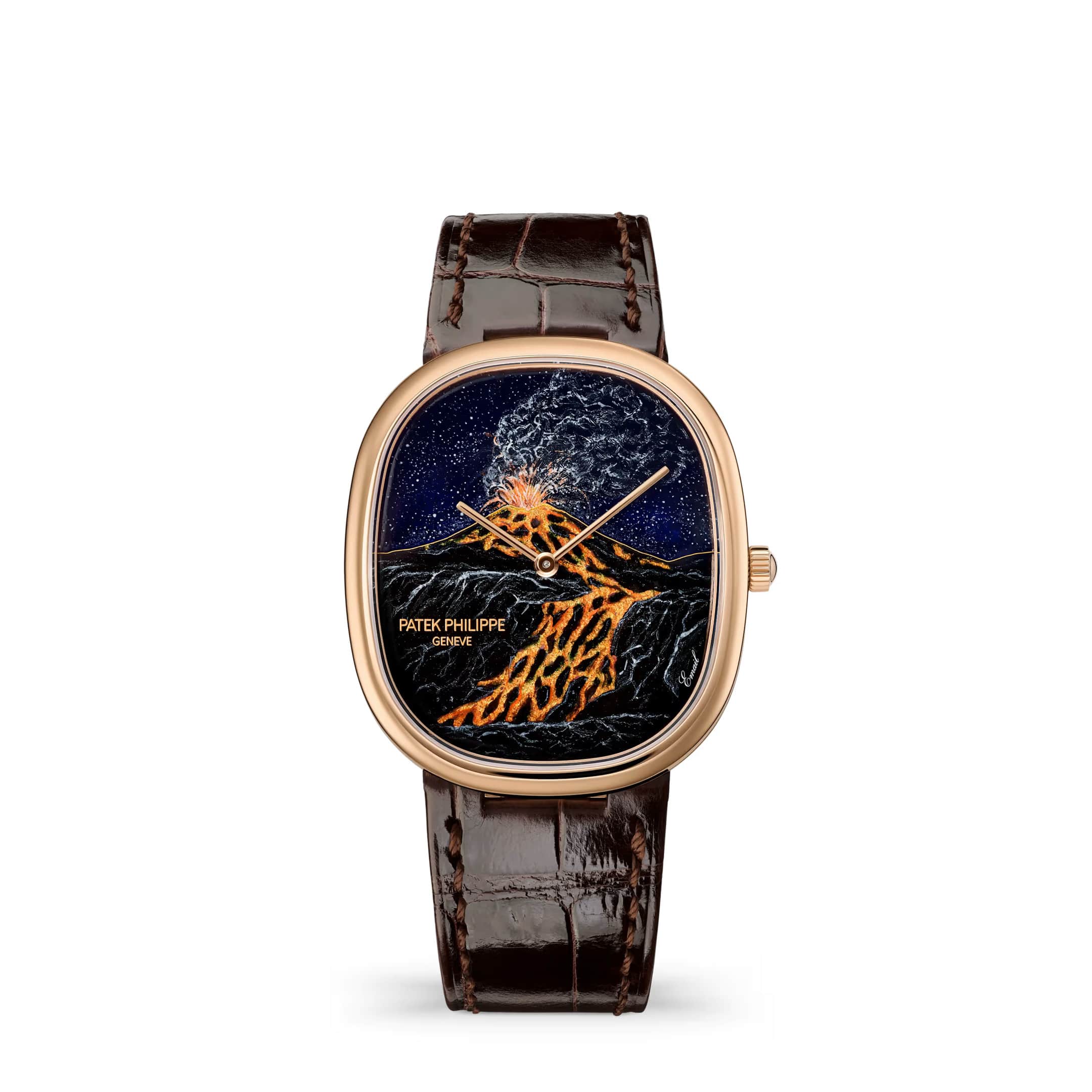 Patek Philippe Golden Ellipse Rare Handcrafts 5738/50R-010 'Etna' Rose Gold Cloisonne Enamel Dial Limited Edition of 15 (2026)