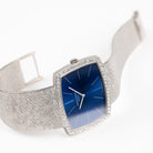 Patek Philippe Gondolo 3528/2 White Gold Blue Dial Diamond Bezel
