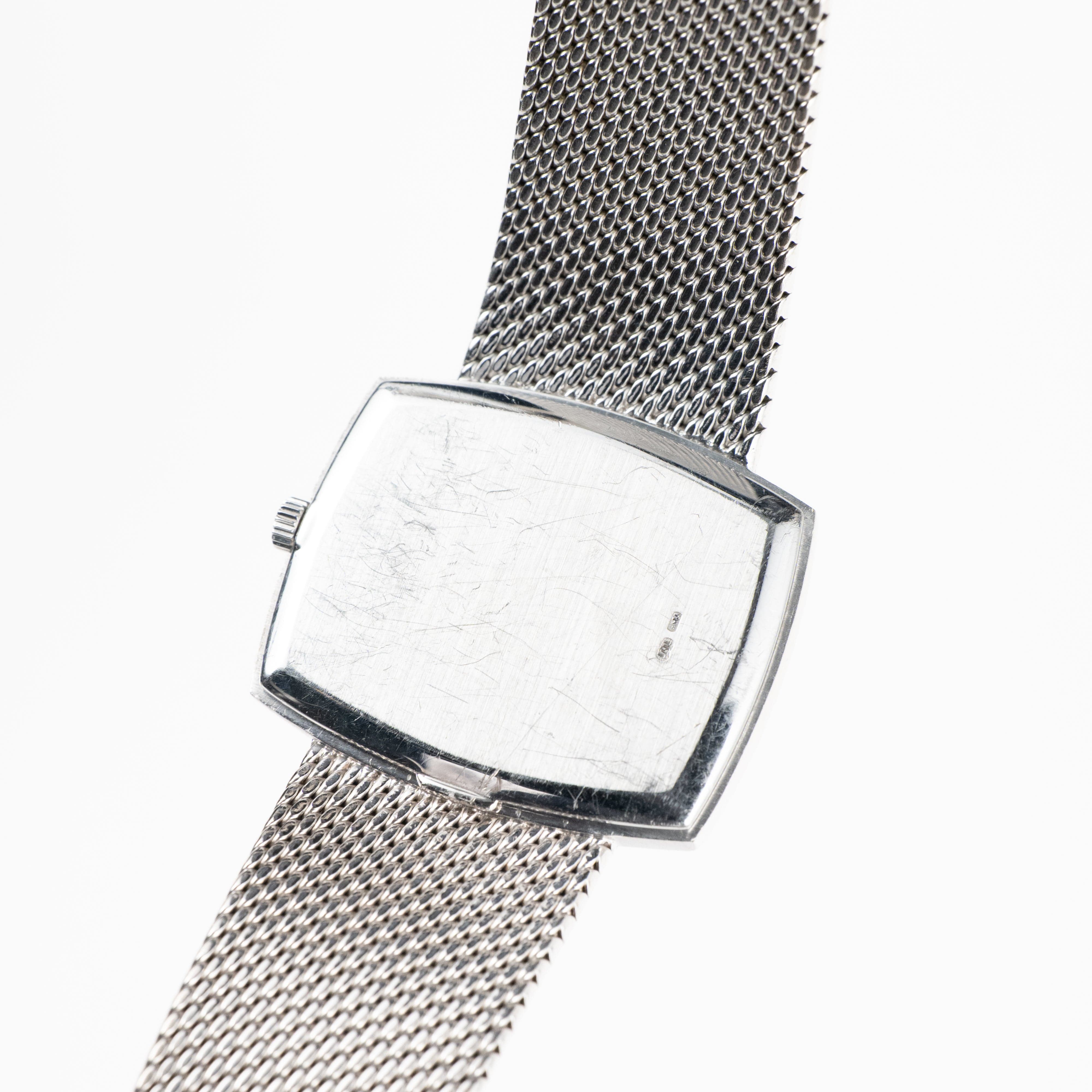 Patek Philippe Gondolo 3528/2 White Gold Blue Dial Diamond Bezel