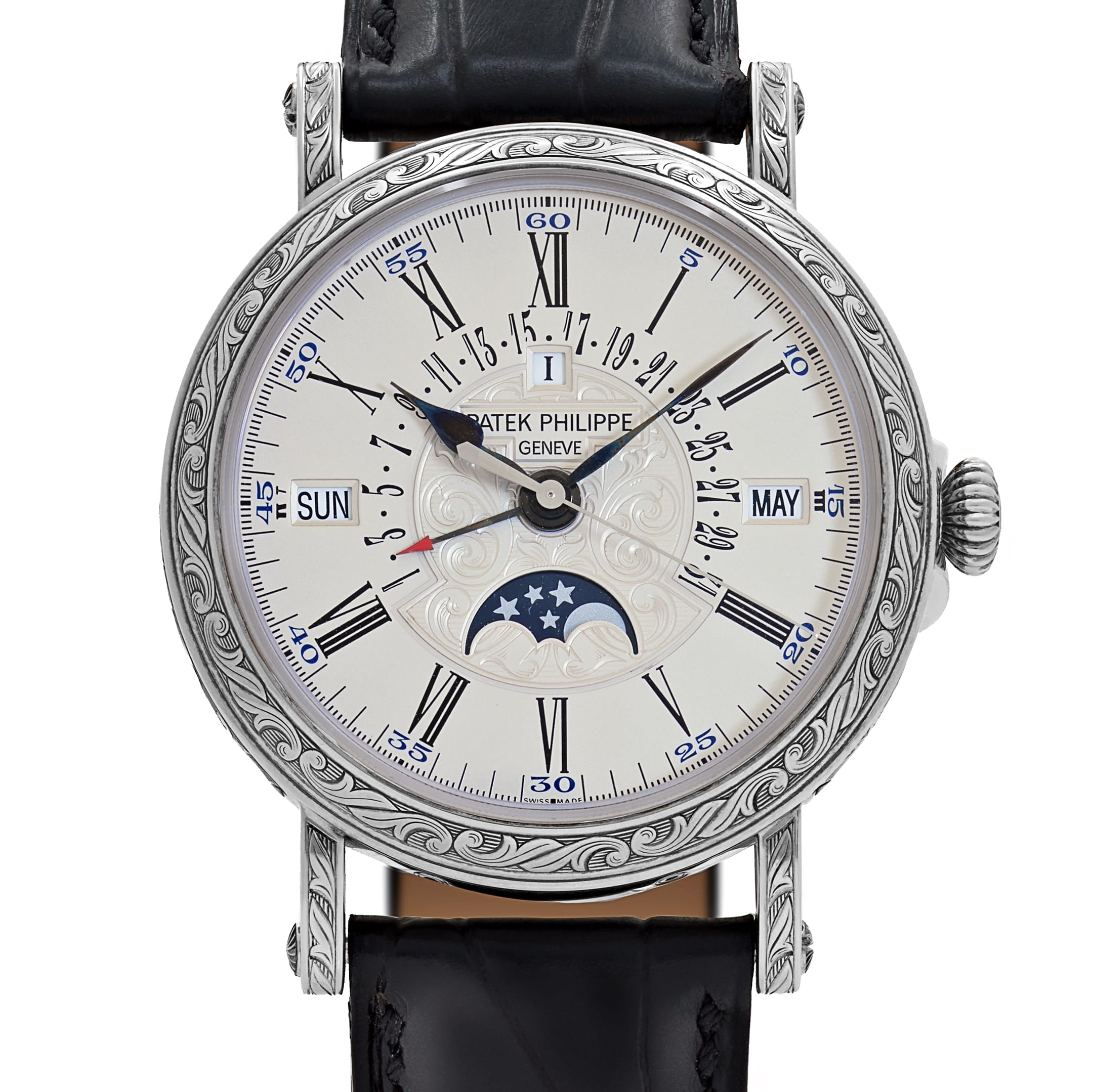 Patek Philippe Grand Complications 5160G-001 Retrograde Perpetual Calendar White Gold Silvery Opaline Dial Rare Handcrafts (2013)