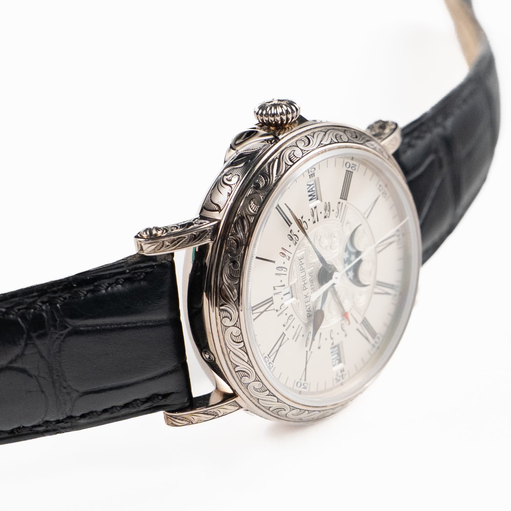 Patek Philippe Grand Complications 5160G-001 Retrograde Perpetual Calendar White Gold Silvery Opaline Dial Rare Handcrafts (2013)