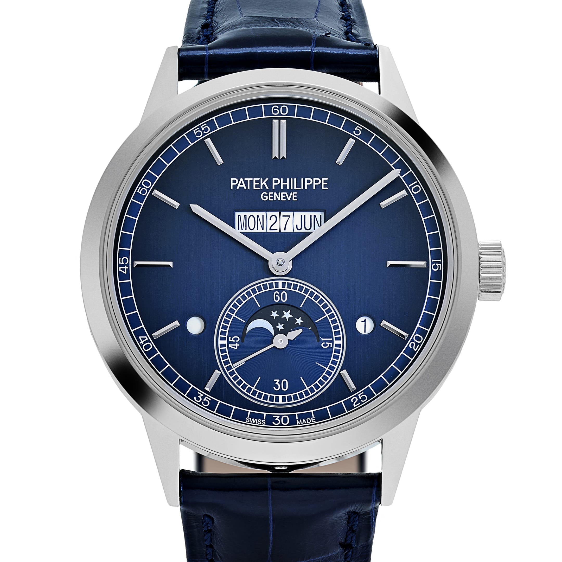 Patek Philippe Grand Complications 5236P-001 In-Line Perpetual Calendar Platinum Blue Dial (2025)
