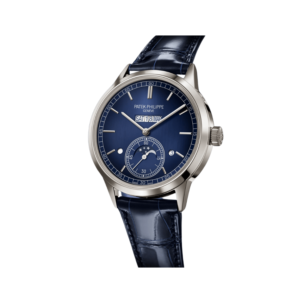 Patek Philippe Grand Complications 5236P-001 In-Line Perpetual Calendar Platinum Blue Dial