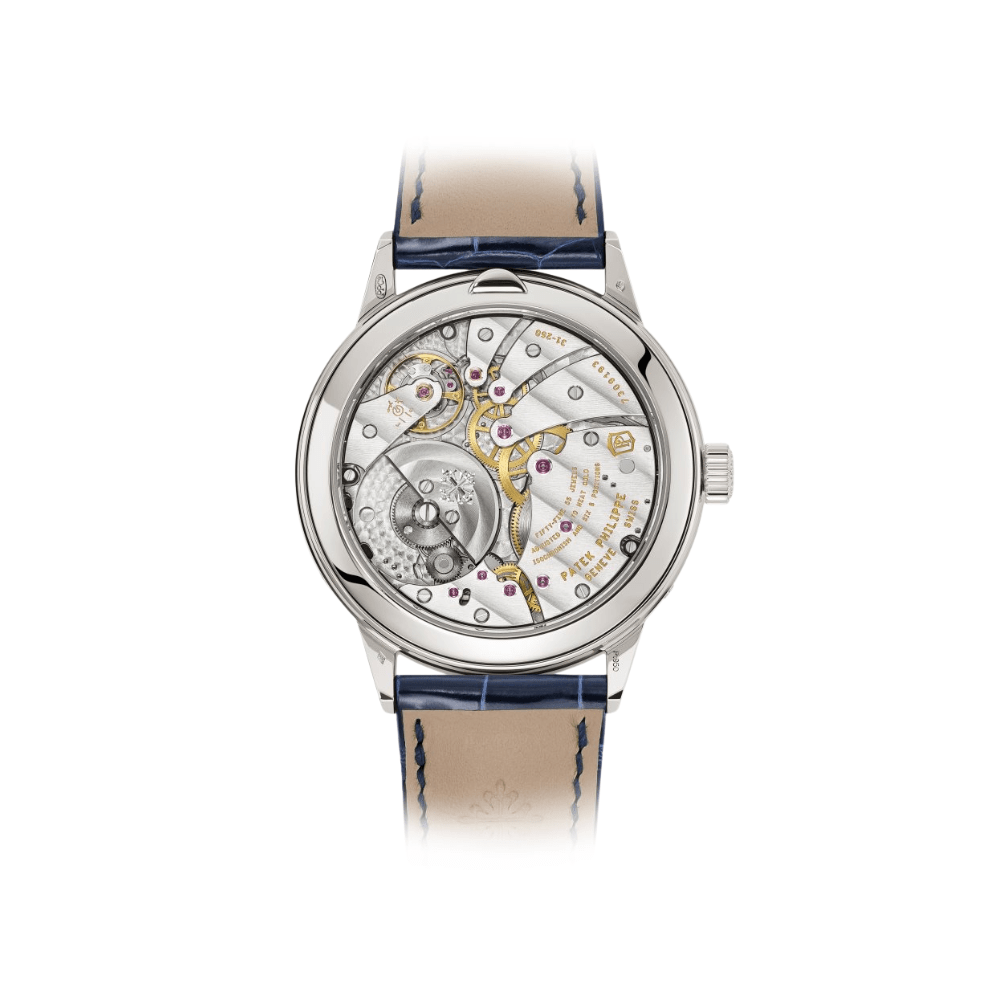 Patek Philippe Grand Complications 5236P-001 In-Line Perpetual Calendar Platinum Blue Dial