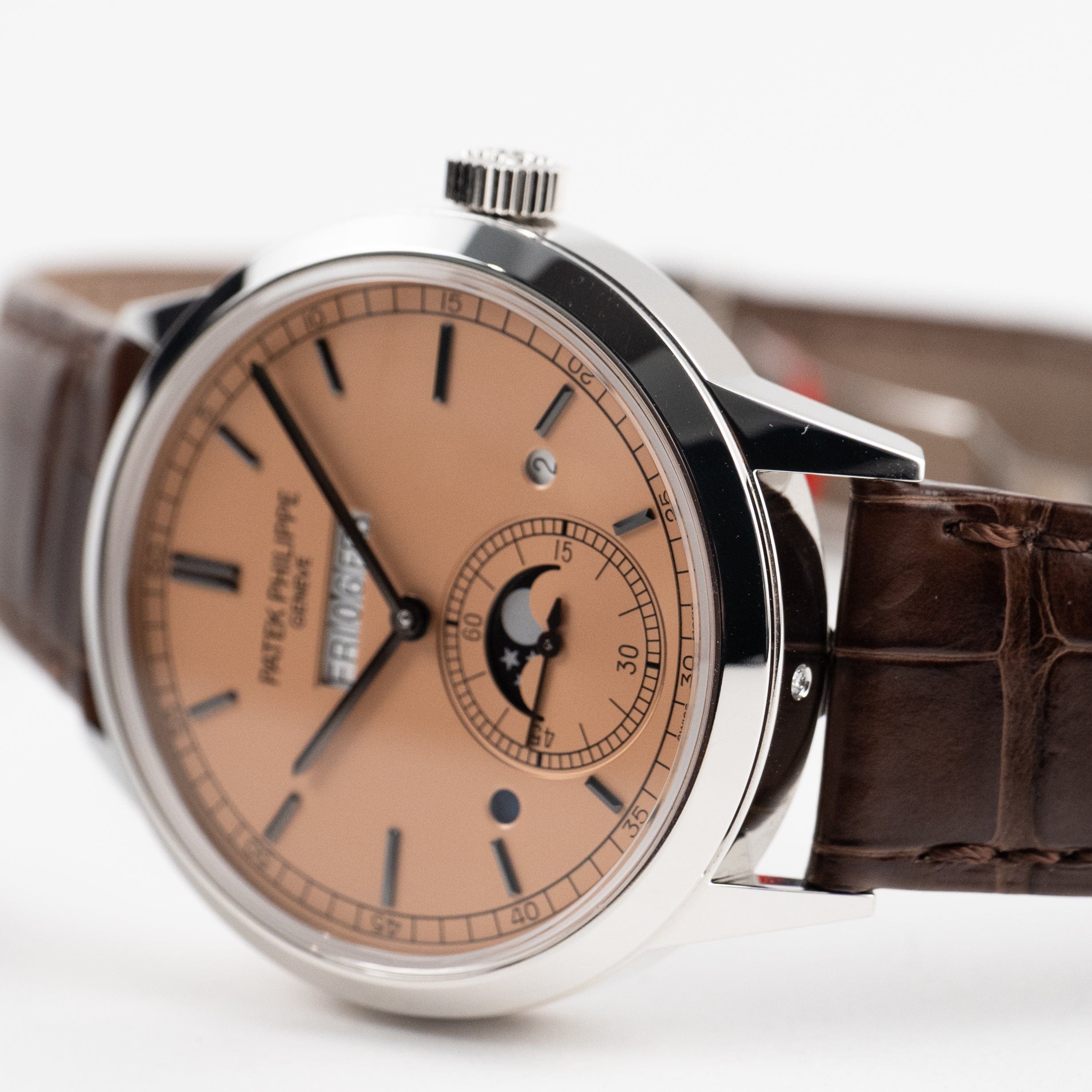Patek Philippe Grand Complications 5236P-010 In-Line Perpetual Calendar Platinum Salmon Dial (2025)